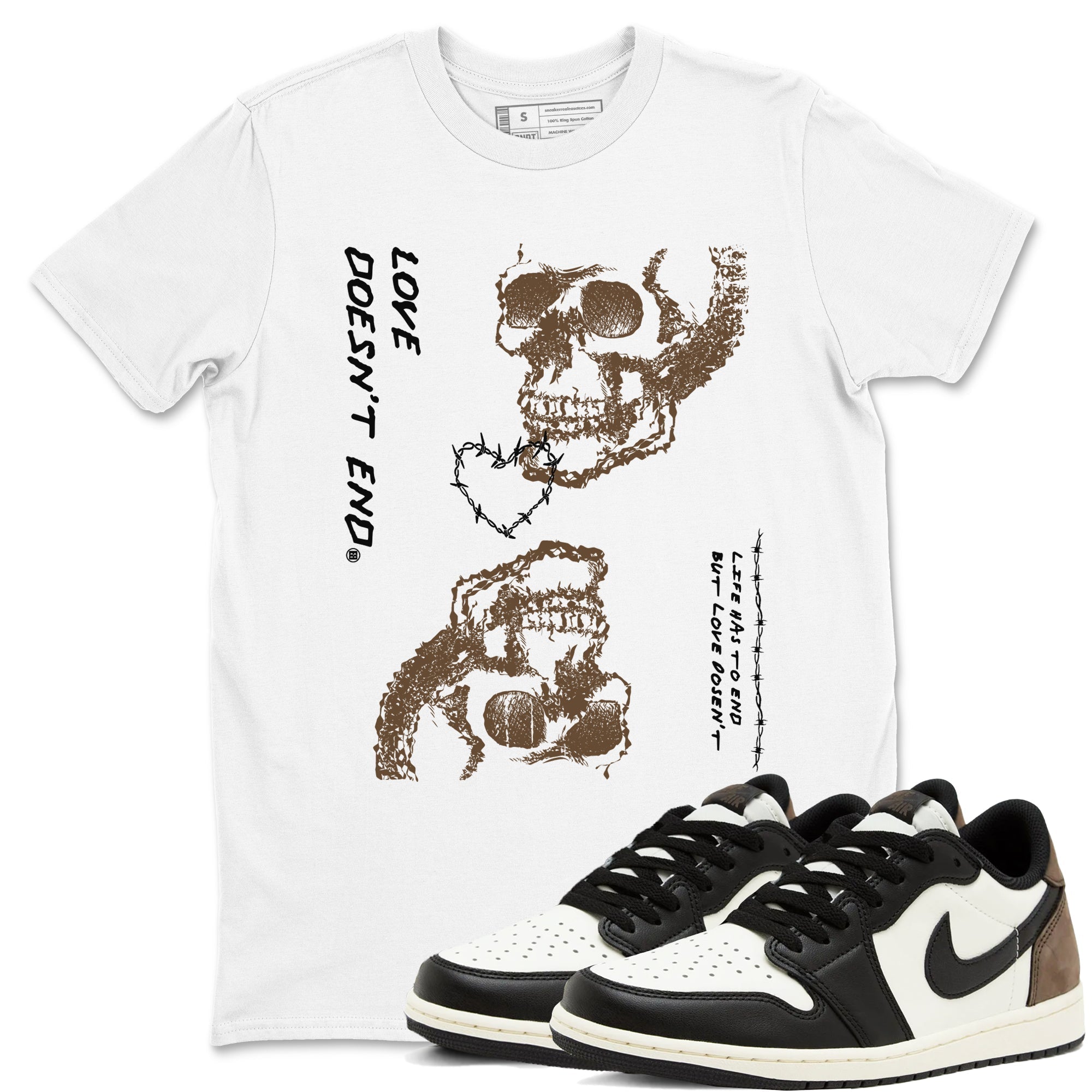 Love Doesn't End snkmatch Tees - Air Jordan 1 Mocha