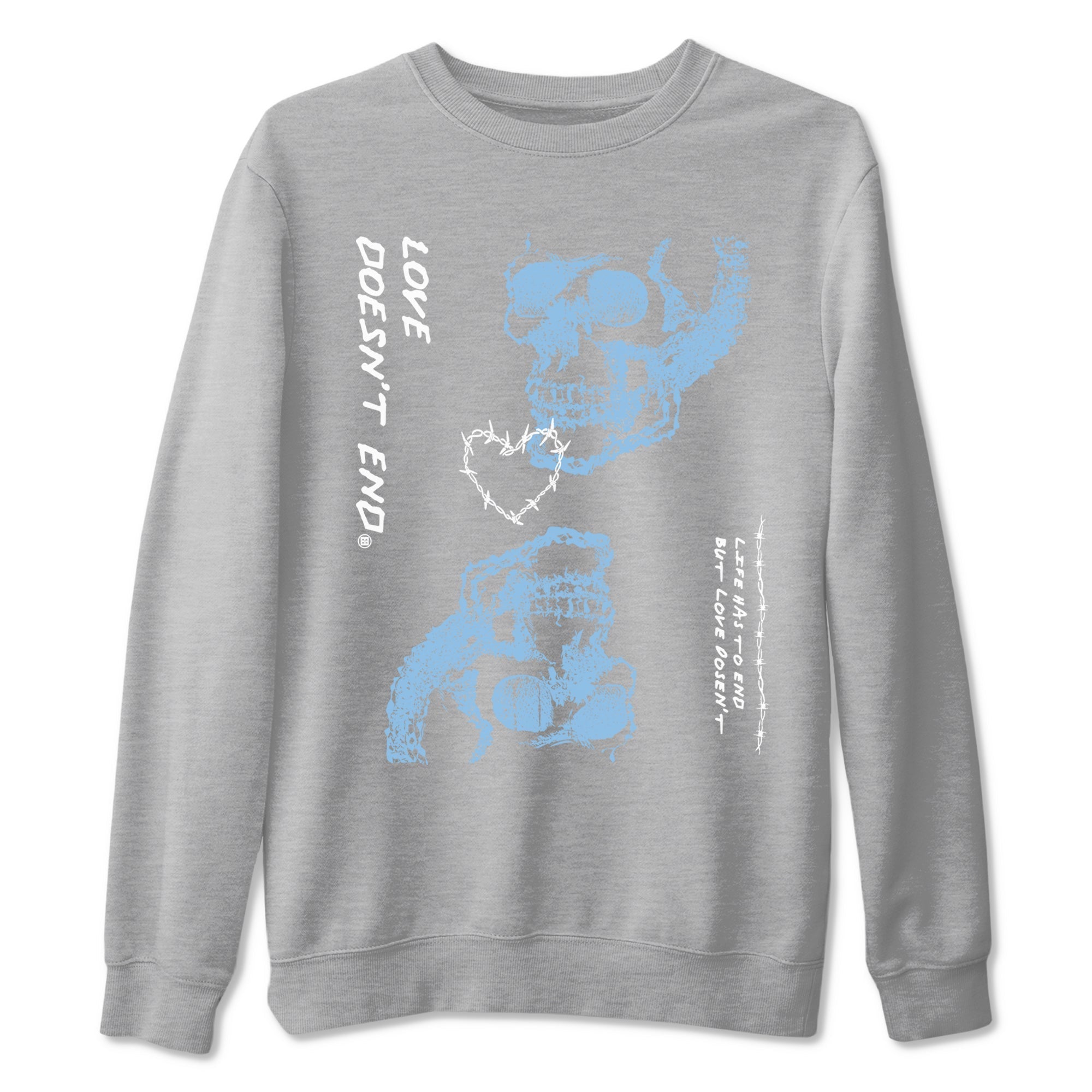 Love Doesn't End snkmatch Tees - Air Jordan 11 Legend Blue
