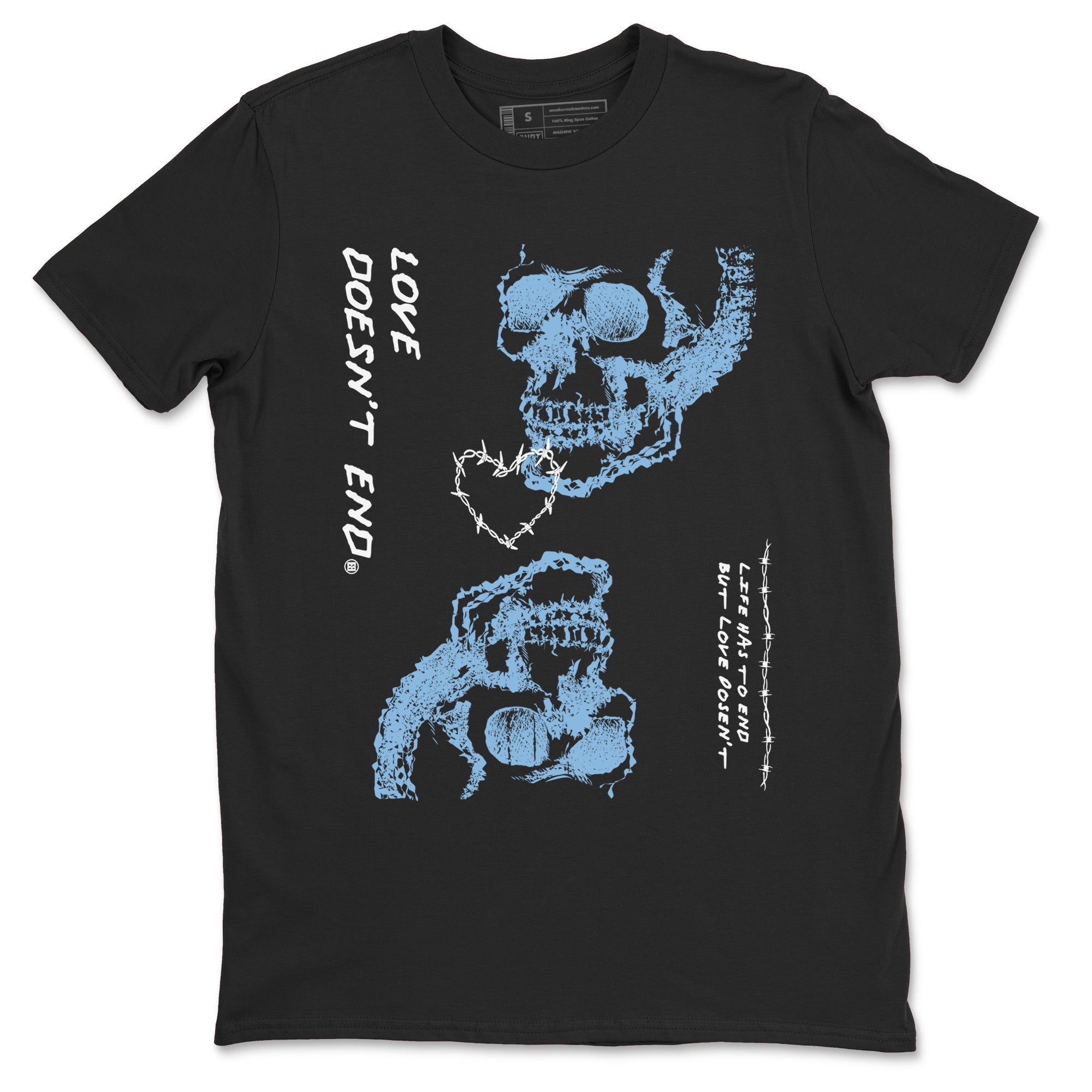 Love Doesn't End snkmatch Tees - Air Jordan 11 Legend Blue