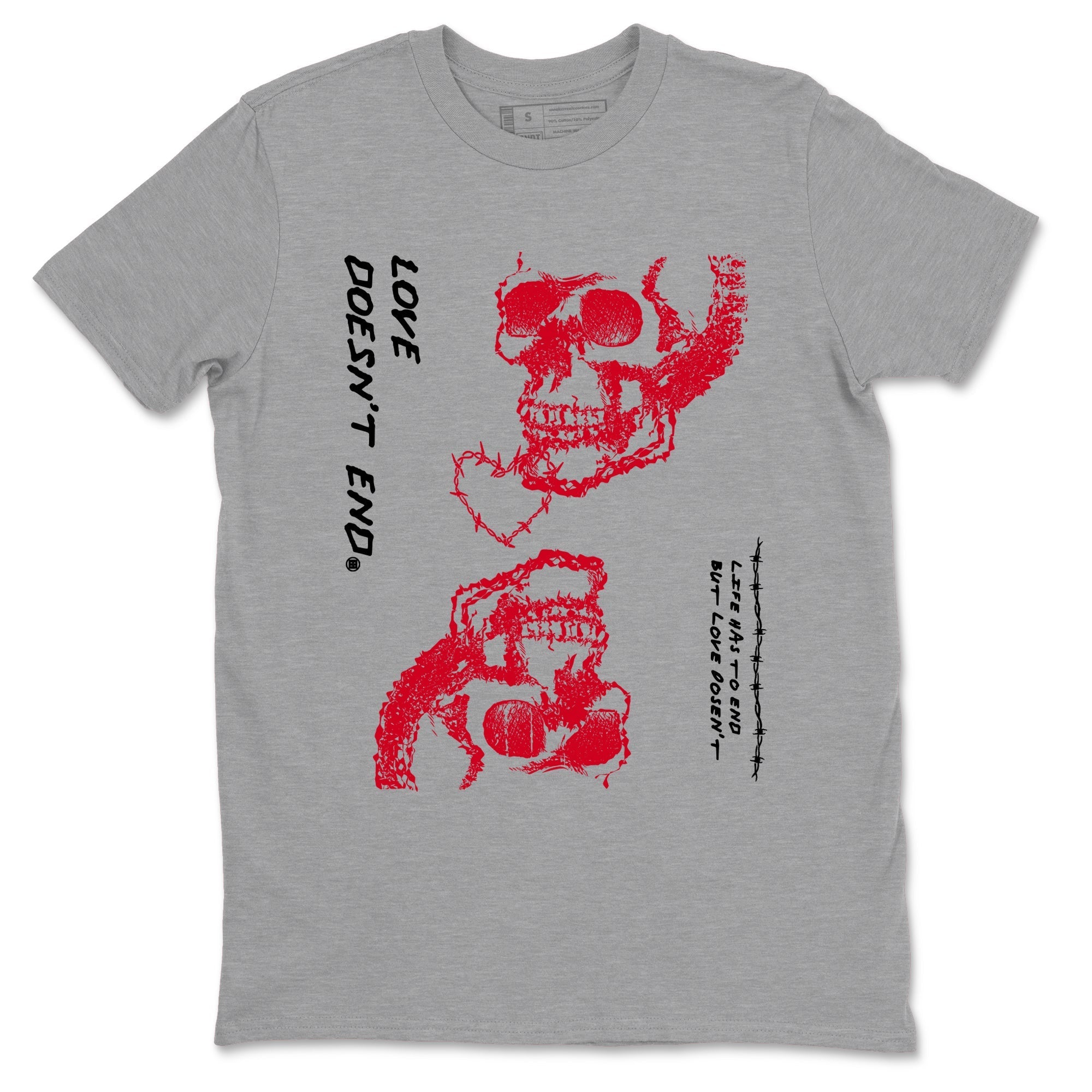 Love Doesn't End snkmatch Tees - Air Jordan 12 Flu Game