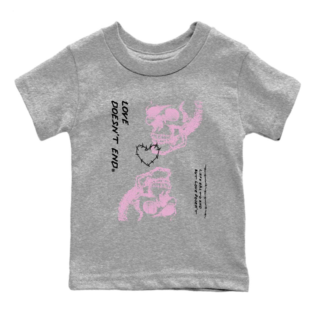 Love Doesn't End snkmatch Tees Kids - Air Jordan 4 Orchid