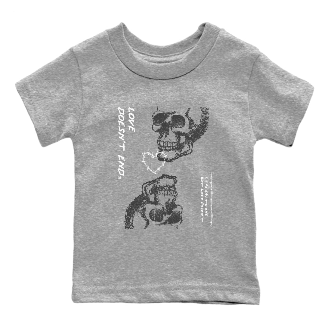 Love Doesn't End snkmatch Tees Kids - Air Jordan 4 Wet Cement