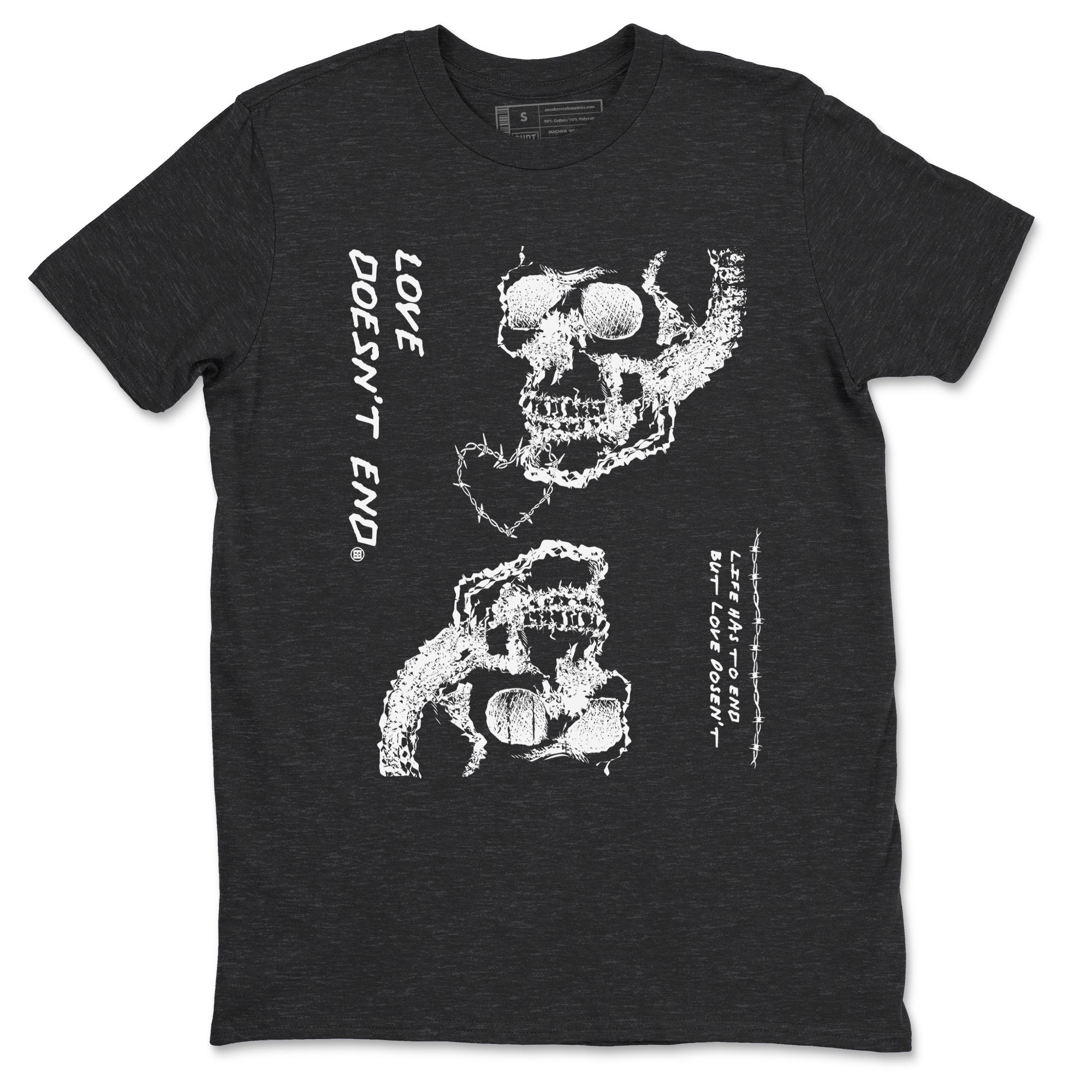 Love Doesn't End snkmatch Tees - Air Jordan 4 White Thunder