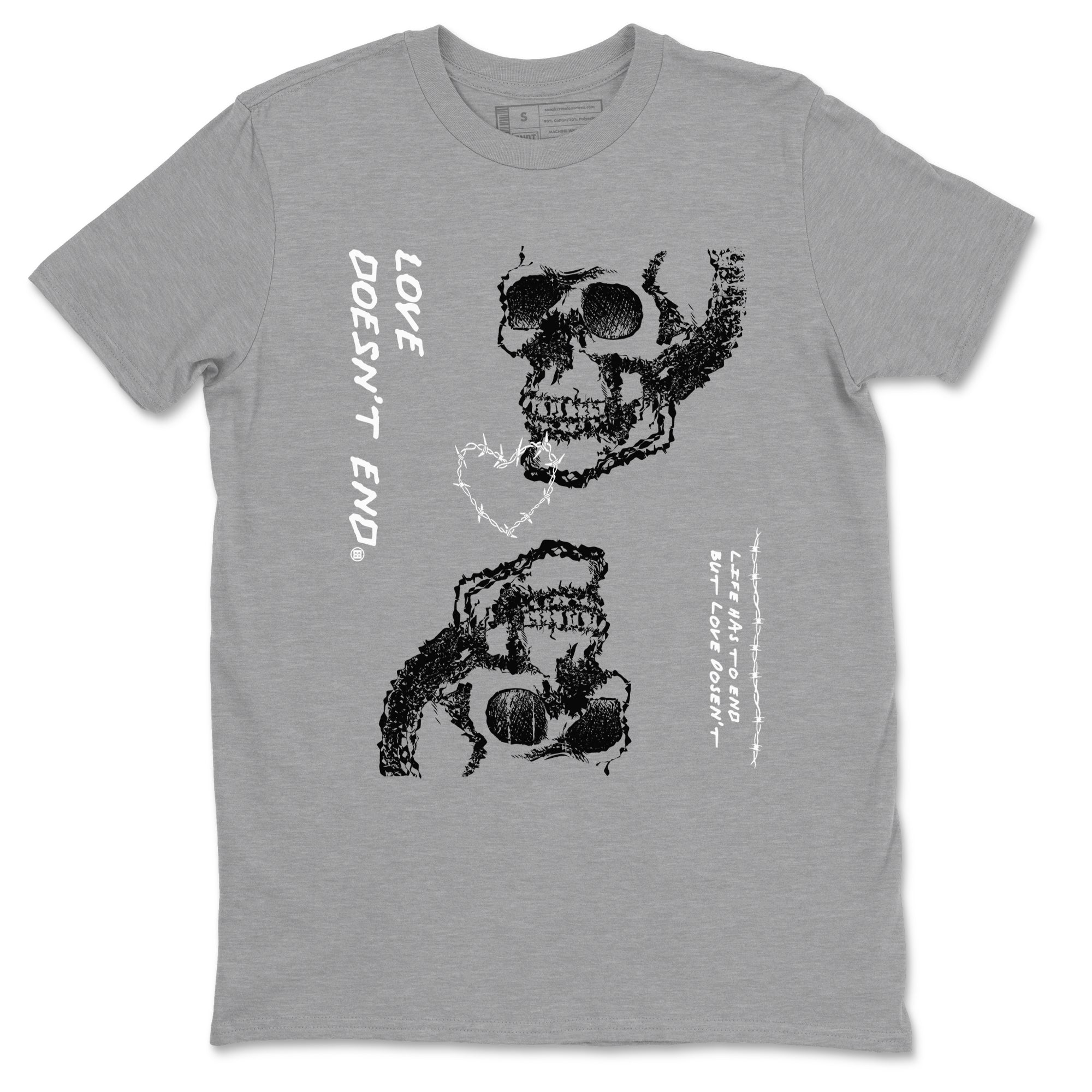Love Doesn't End snkmatch Tees - Air Jordan 4 White Thunder