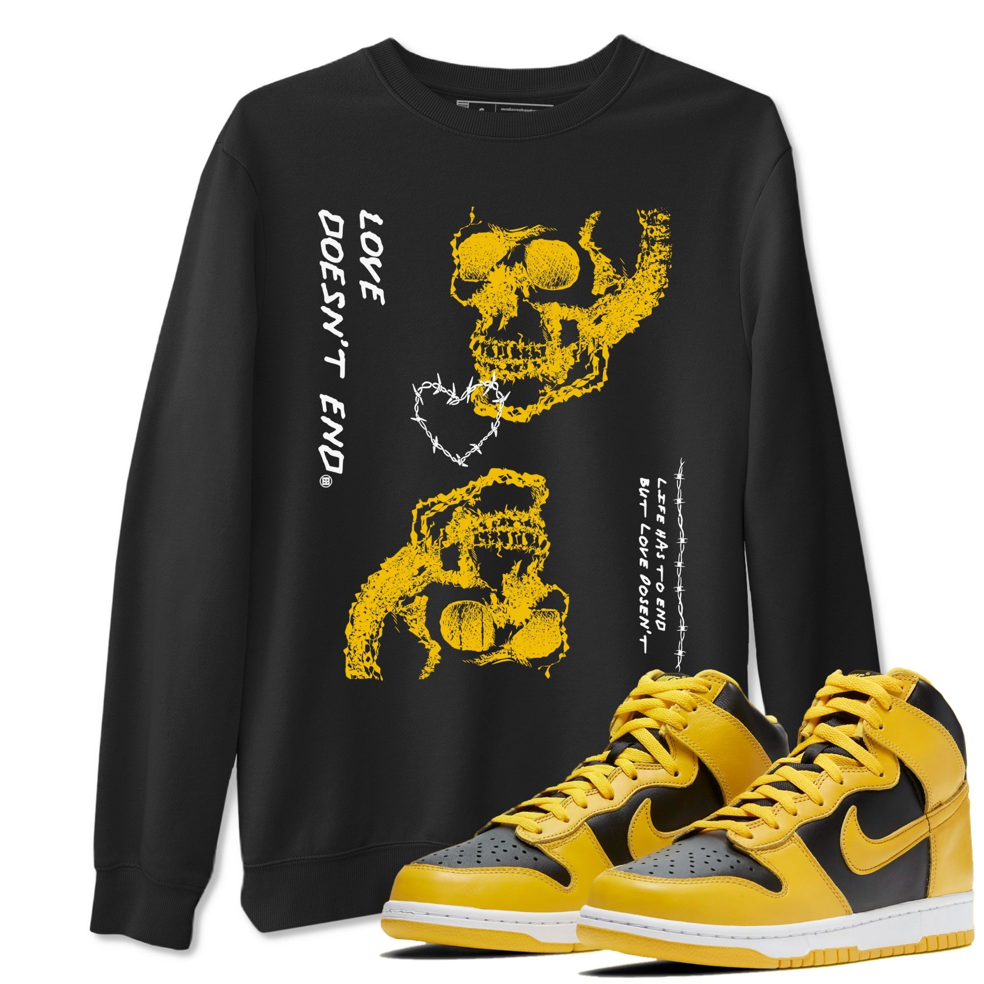 Love Doesn't End snkmatch Tees - Dunk High Pollen