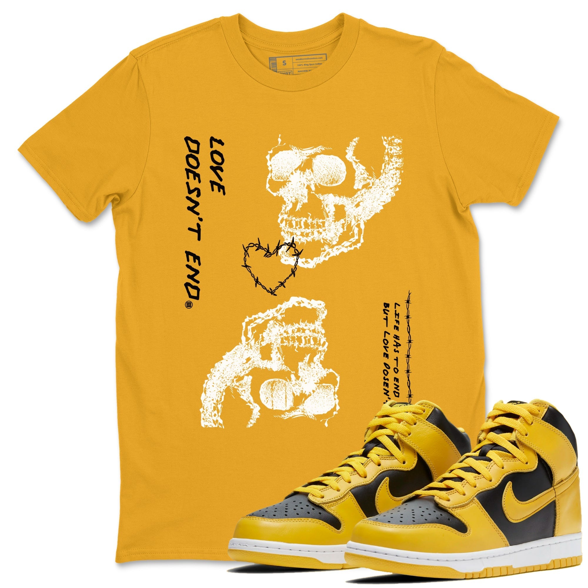 Love Doesn't End snkmatch Tees - Dunk High Pollen