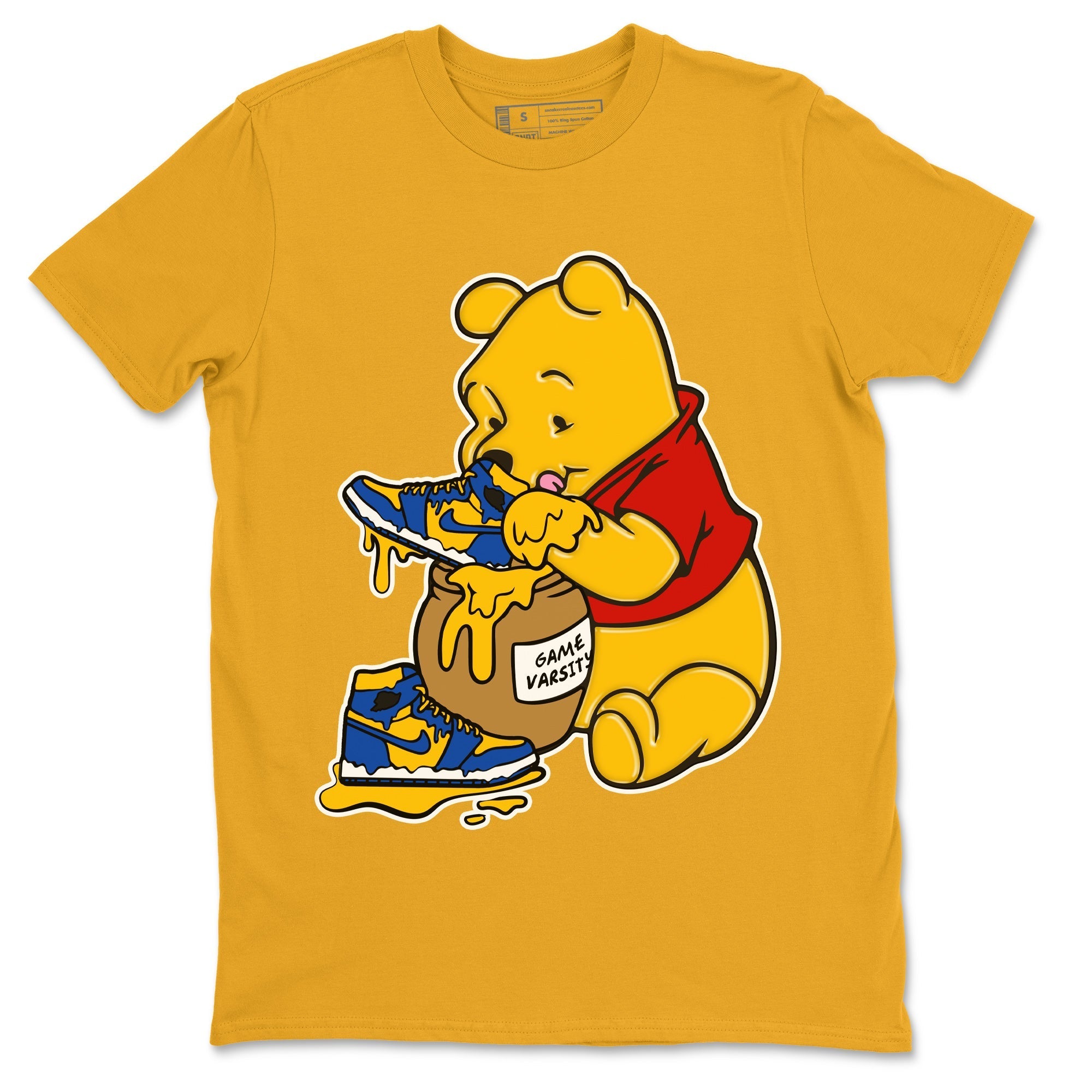 Love Honey Unisex Tops - Air Jordan 1 Game Royal Varsity Maize