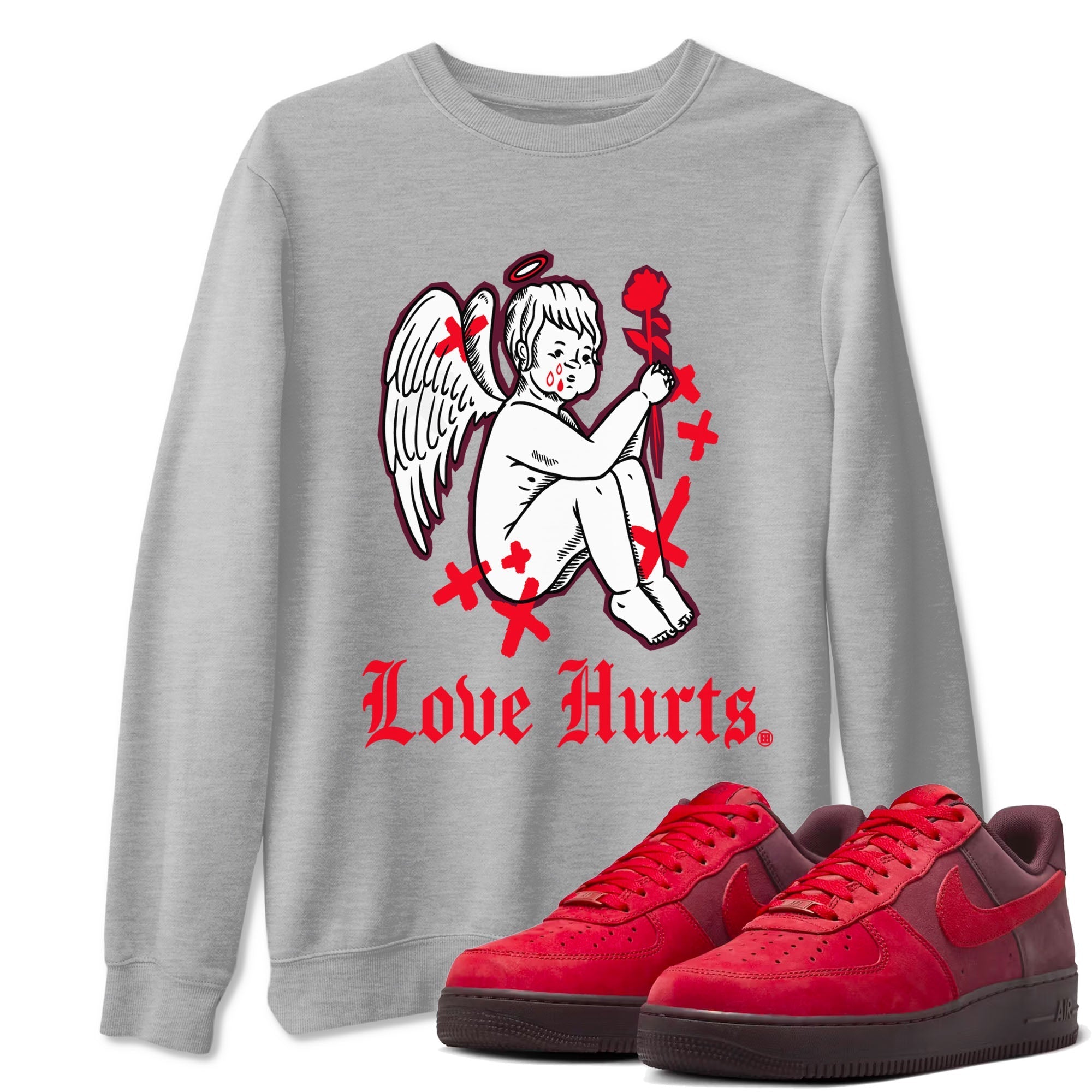 Love Hurts snkmatch Tees - Air Force 1 Layers Of Love