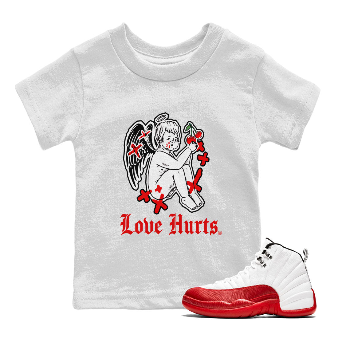 Love Hurts snkmatch Tee Kids - Air Jordan 12 Cherry