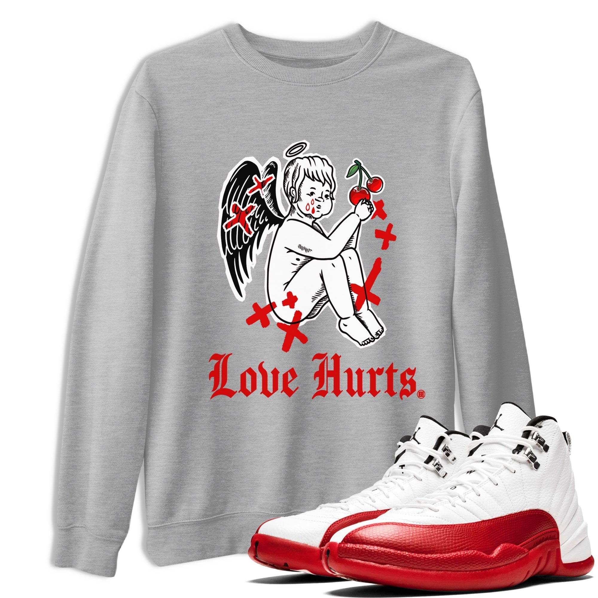 Love Hurts snkmatch Tee - Air Jordan 12 Cherry