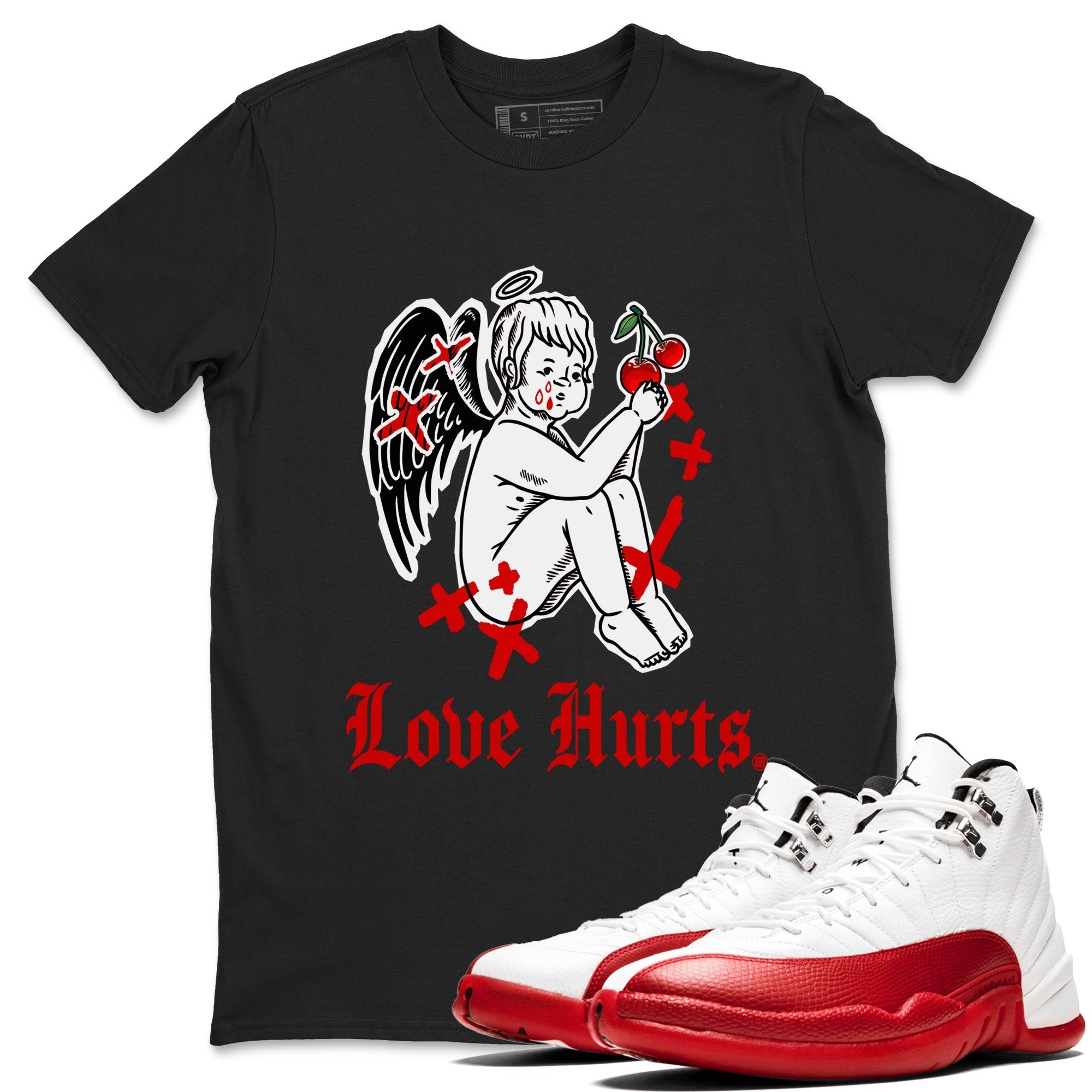 Love Hurts snkmatch Tee - Air Jordan 12 Cherry