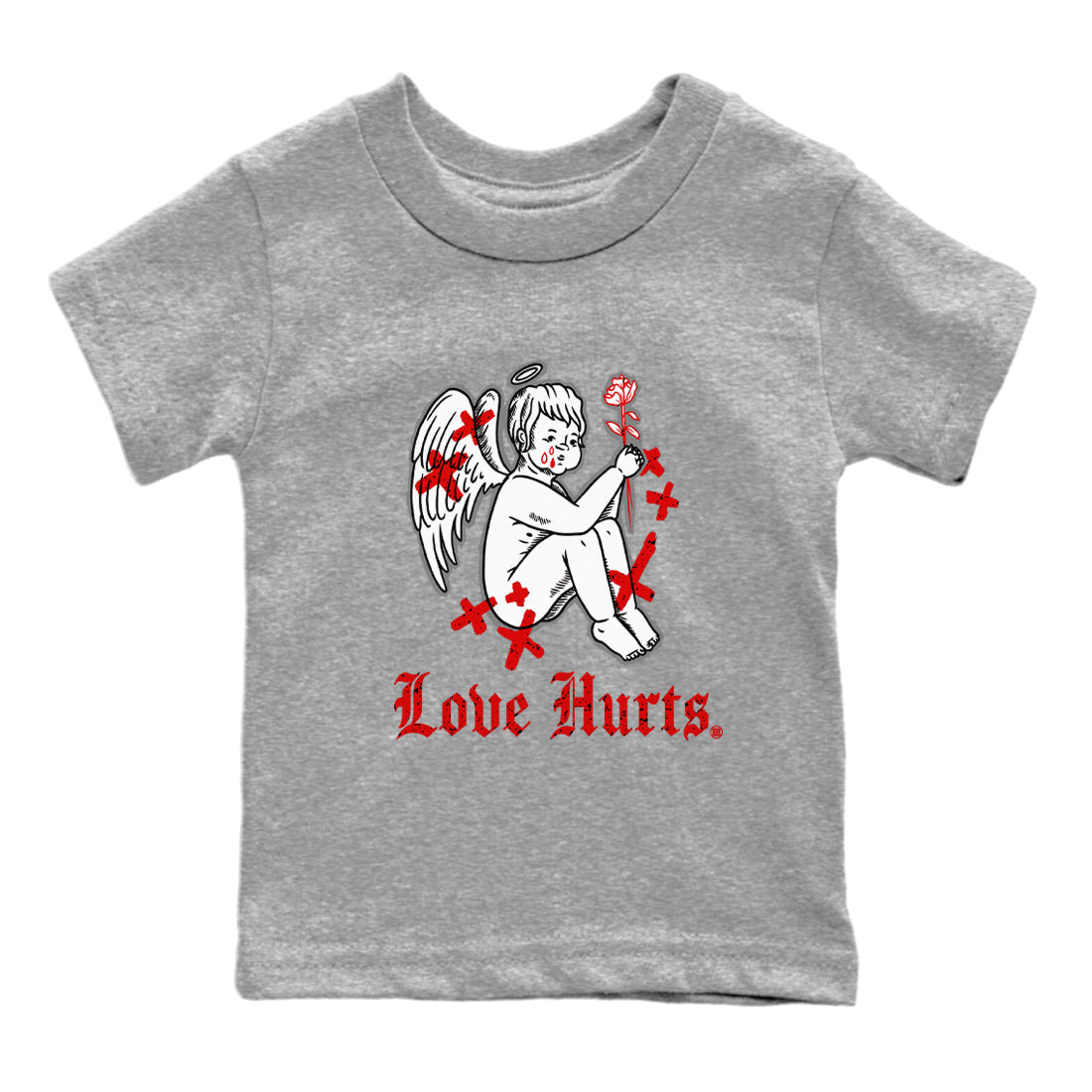 Love Hurts Kids Tops - Air Jordan 4 Red Cement