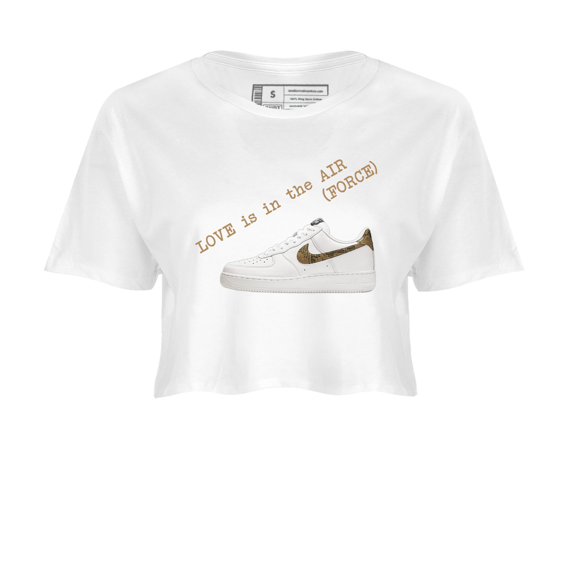 Love In The Air snkmatch Women's Top - Air Force 1 Ivory Snake