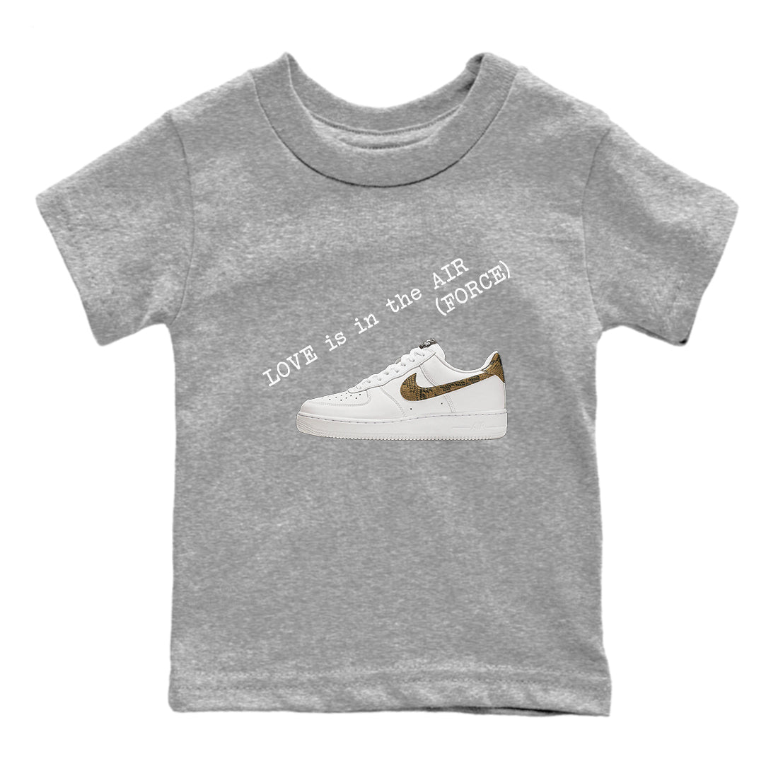 Love In The Air snkmatch Tees Kids - Air Force 1 Ivory Snake
