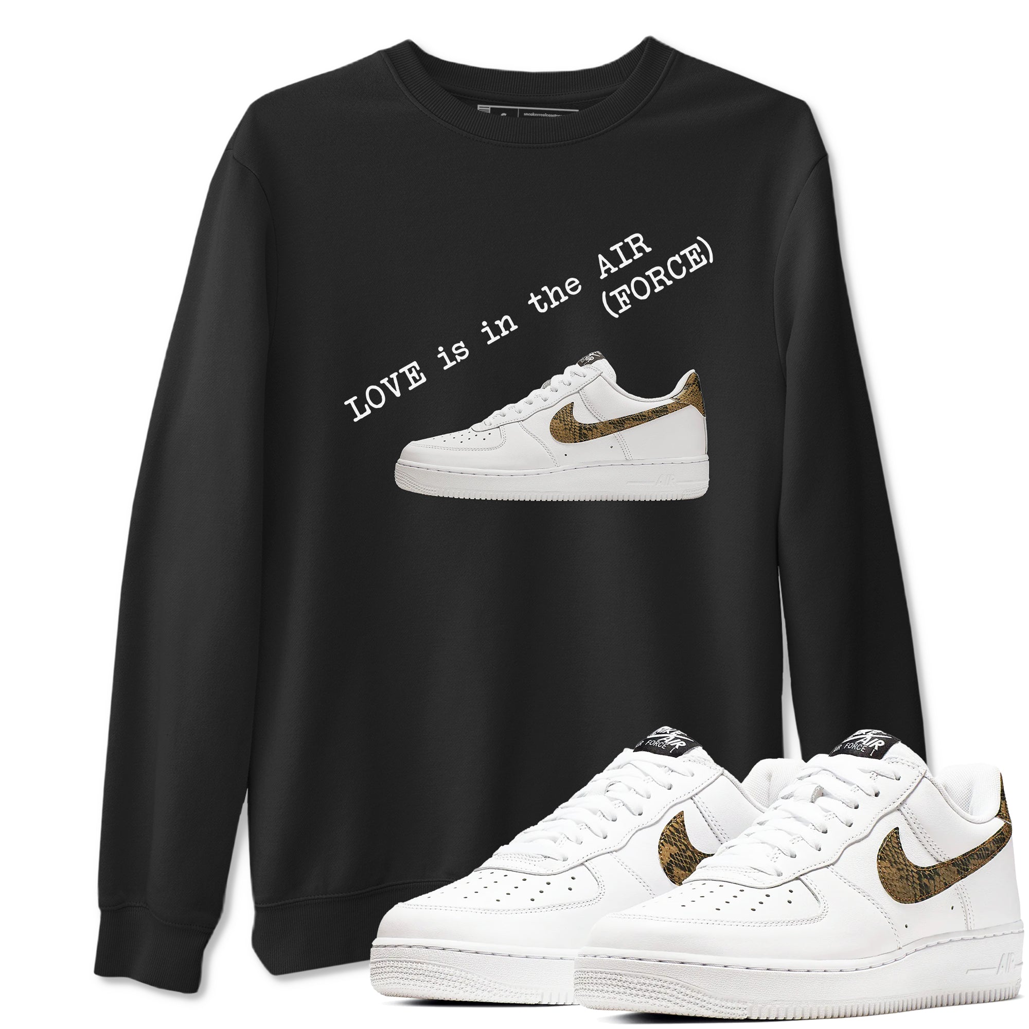 Love In The Air snkmatch Tees - Air Force 1 Ivory Snake