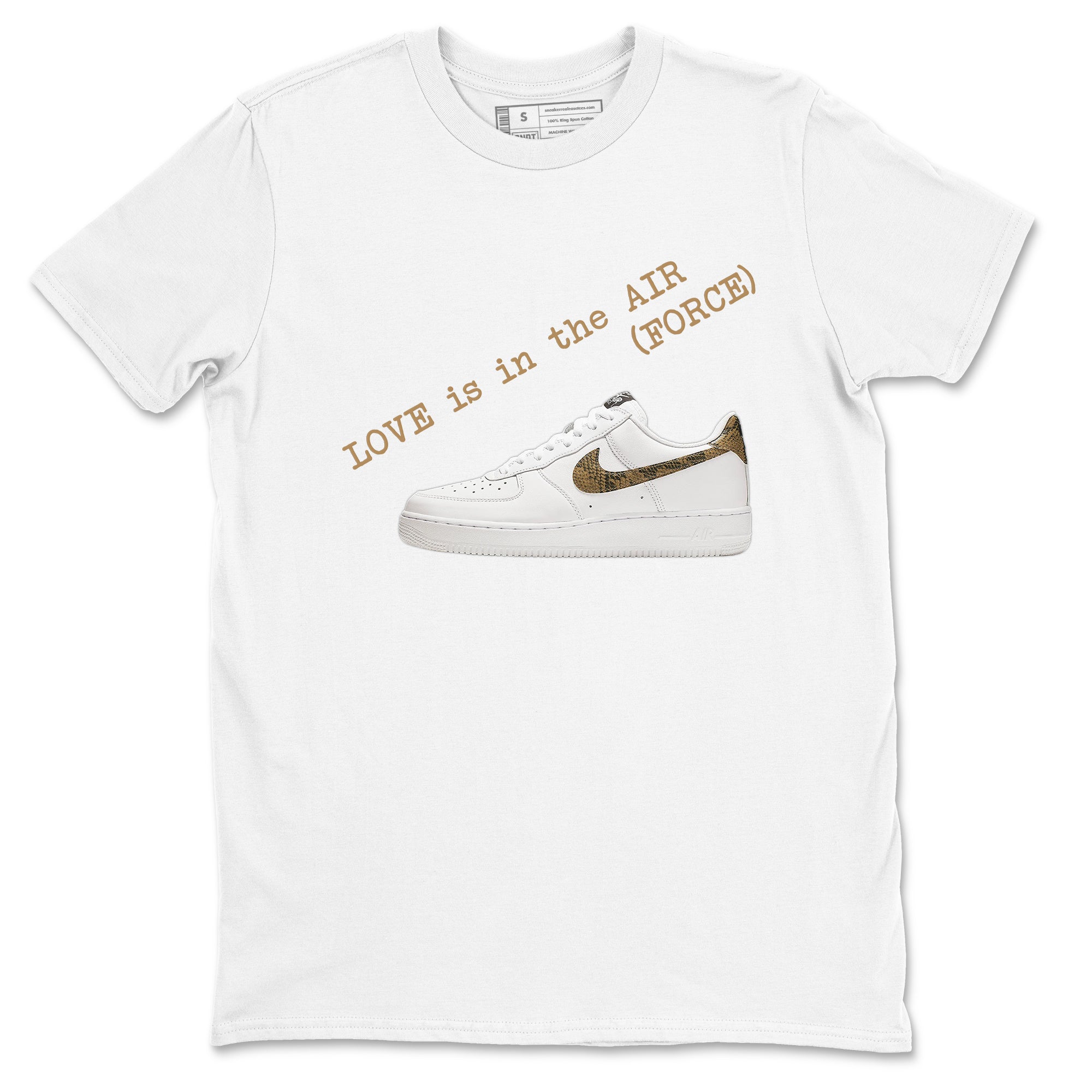 Love In The Air snkmatch Tees - Air Force 1 Ivory Snake