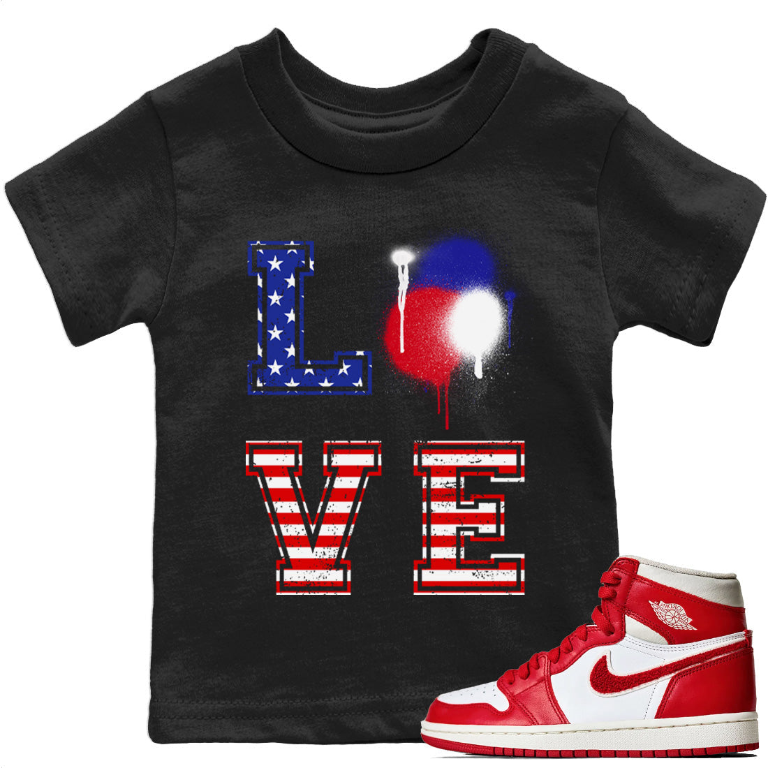 LOVE Kids Tops - Air Jordan 1 Newstalgia
