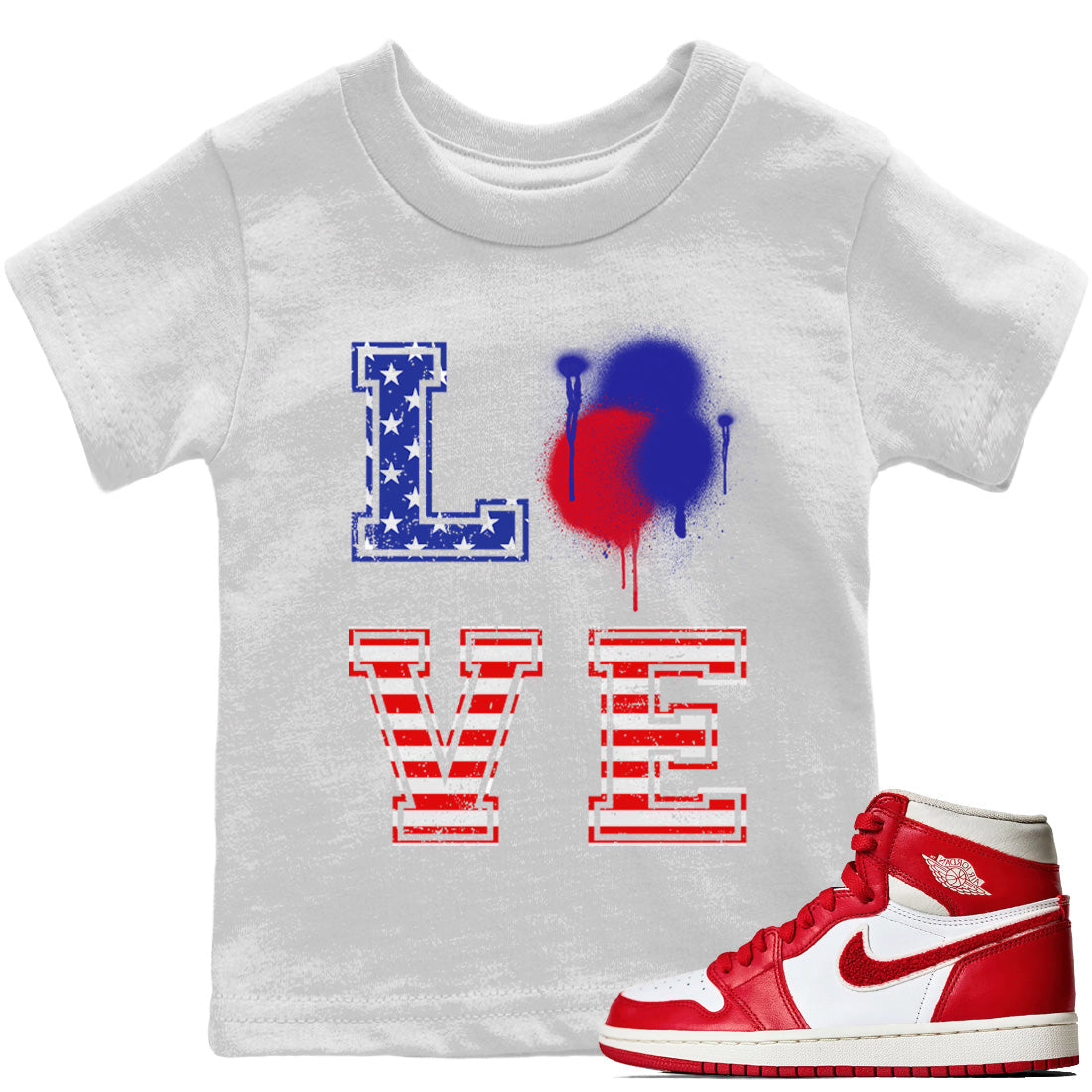 LOVE Kids Tops - Air Jordan 1 Newstalgia