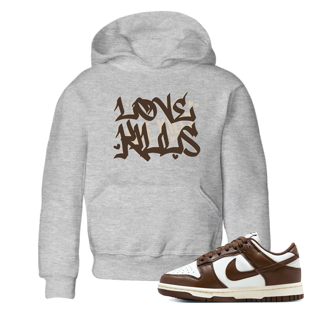 Love Kills snkmatch Tee Kids - Dunk Cacao Wow