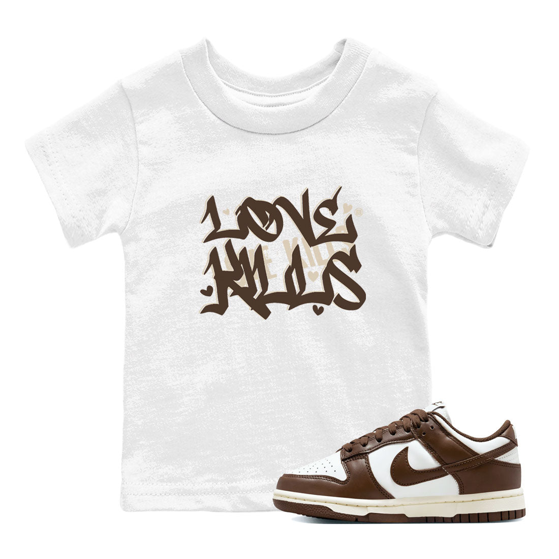 Love Kills snkmatch Tee Kids - Dunk Cacao Wow