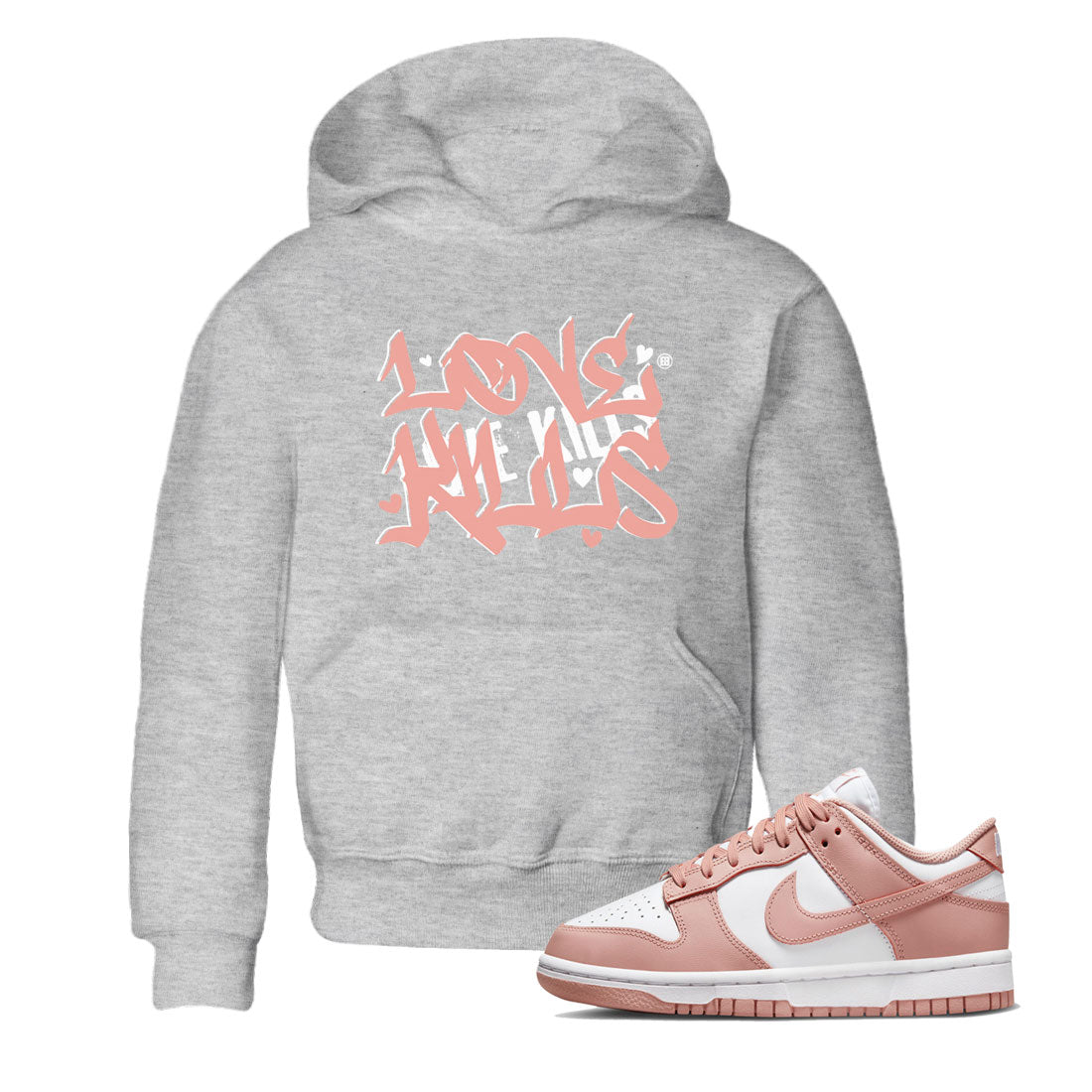Love Kills snkmatch Tee Kids - Dunk Rose Whisper