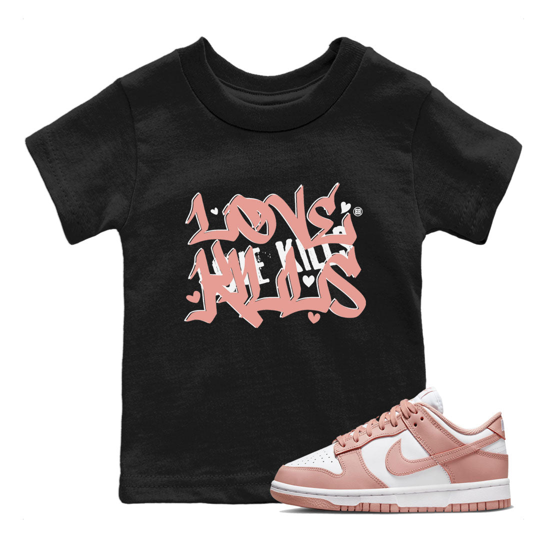 Love Kills snkmatch Tee Kids - Dunk Rose Whisper