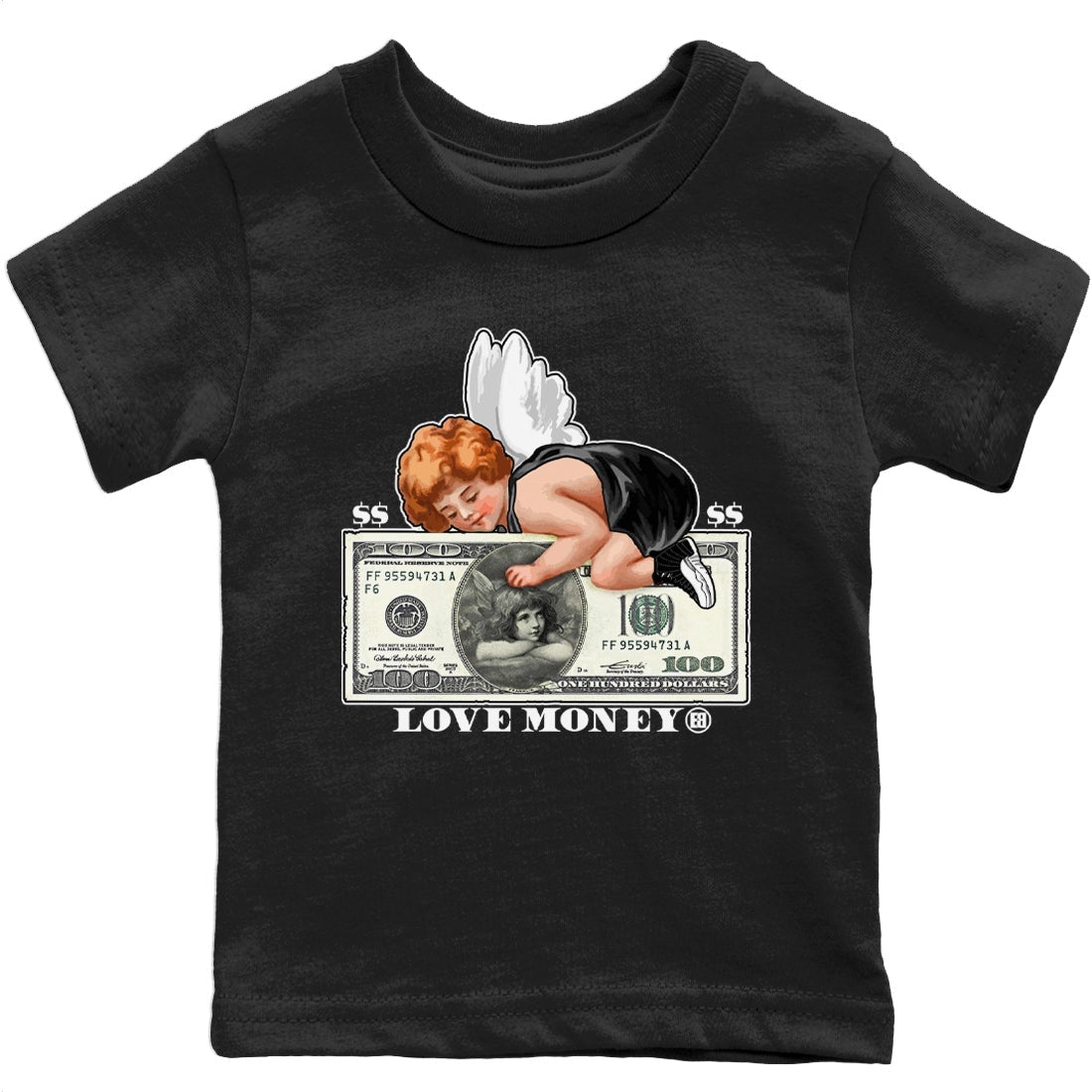 Love Money Kids Tops - Air Jordan 12 Playoffs