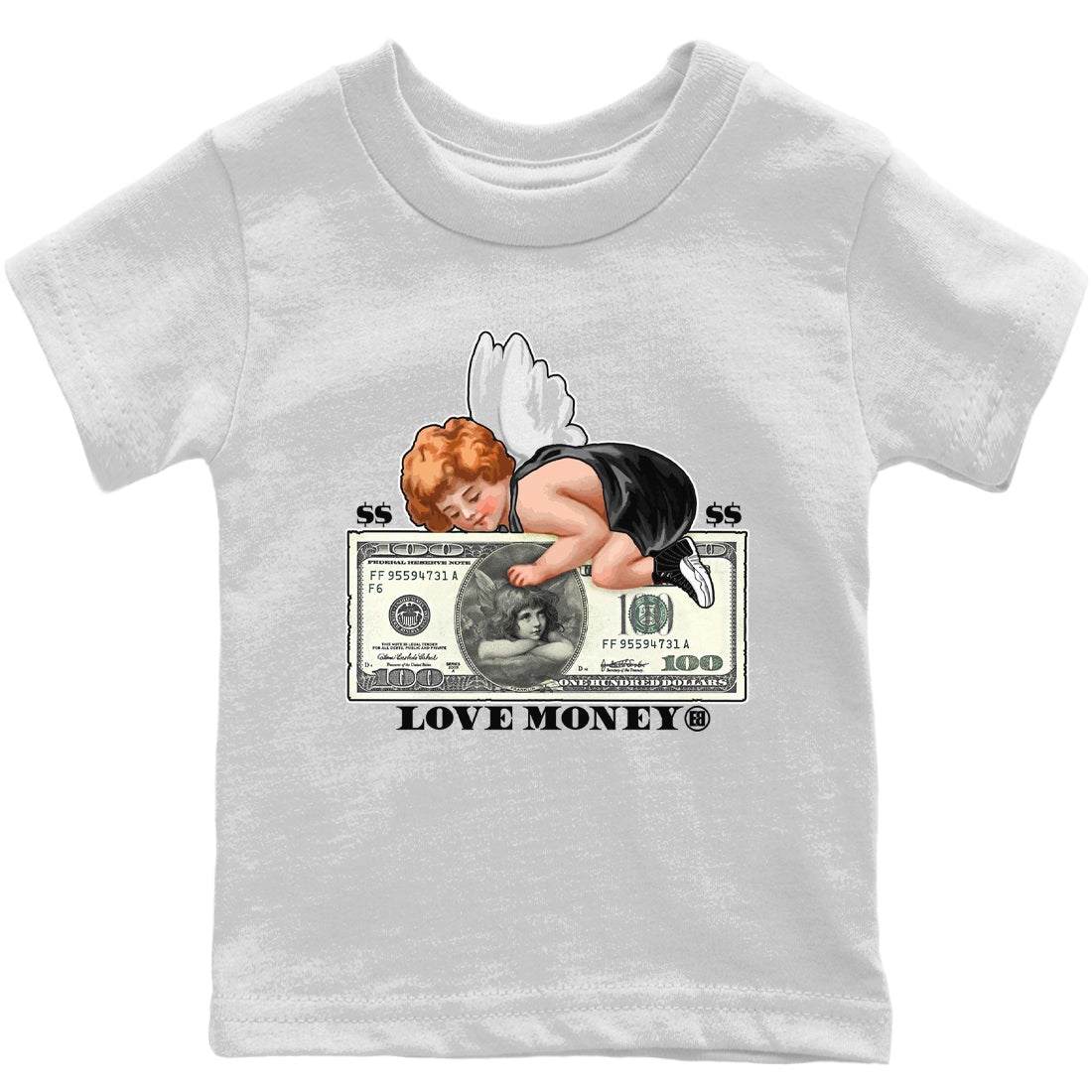 Love Money Kids Tops - Air Jordan 12 Playoffs