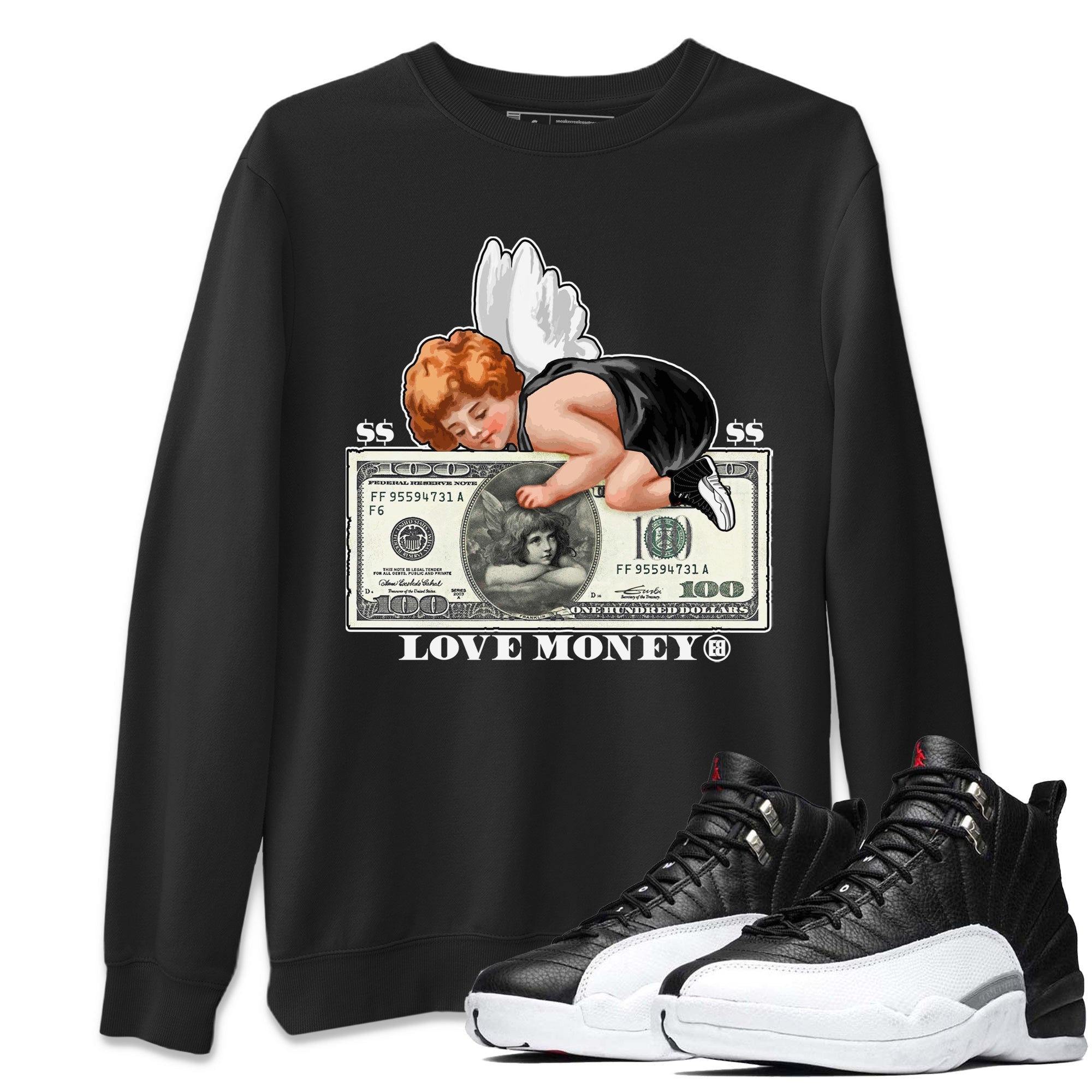 Love Money Unisex Tops - Air Jordan 12 Playoffs