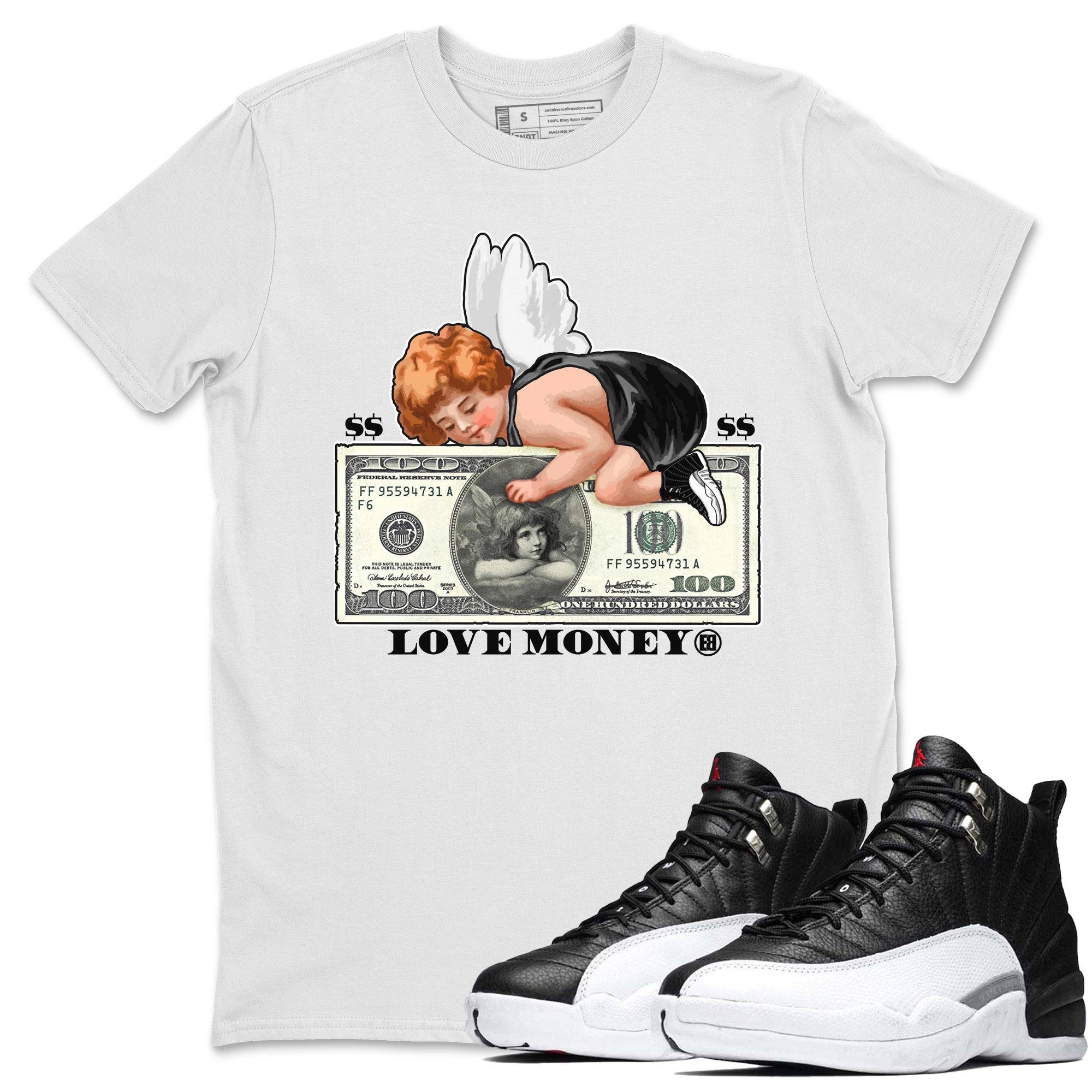 Love Money Unisex Tops - Air Jordan 12 Playoffs
