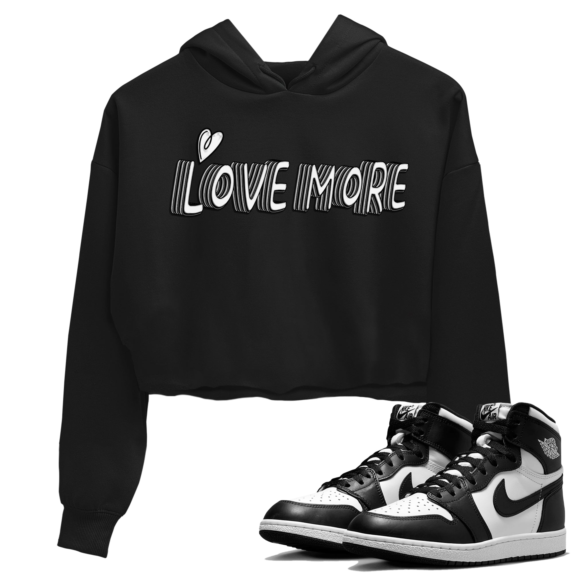Love More Women's Tops - Air Jordan 1 Black White