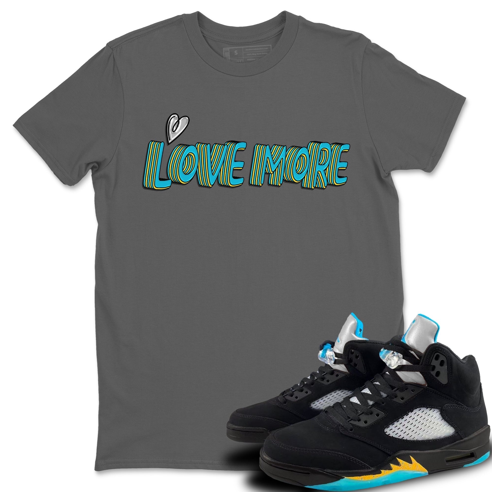 Love More Unisex Tops - Air Jordan 5 Aqua