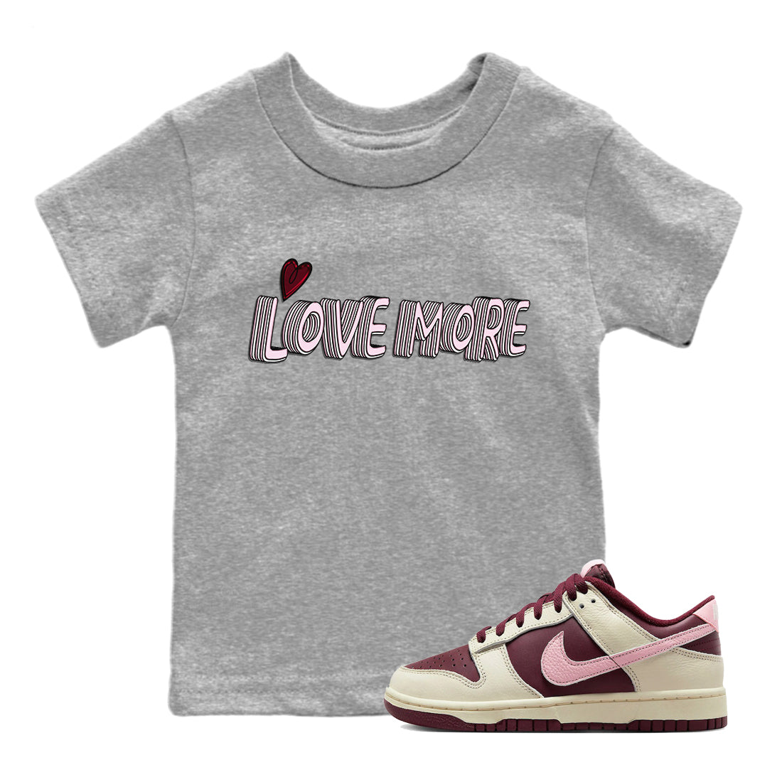 Love More Kids Tops - Dunk Valentines Day