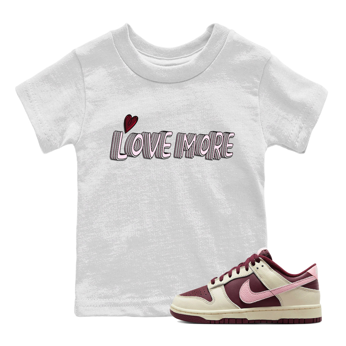 Love More Kids Tops - Dunk Valentines Day