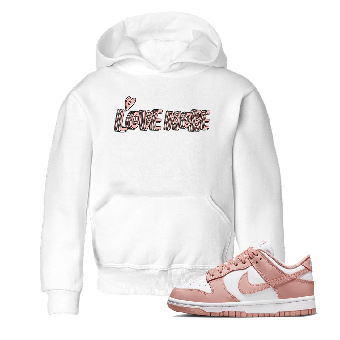 Love More snkmatch Tee Kids - Dunk Rose Whisper