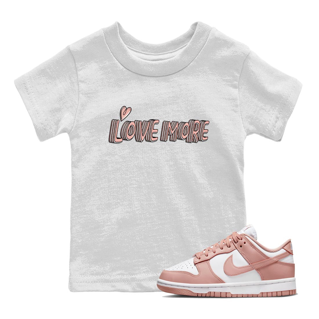 Love More snkmatch Tee Kids - Dunk Rose Whisper