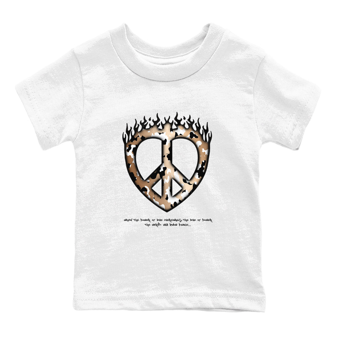 Love Peace snkmatch Tees Kids - Air Foamposite One Metallic Copper