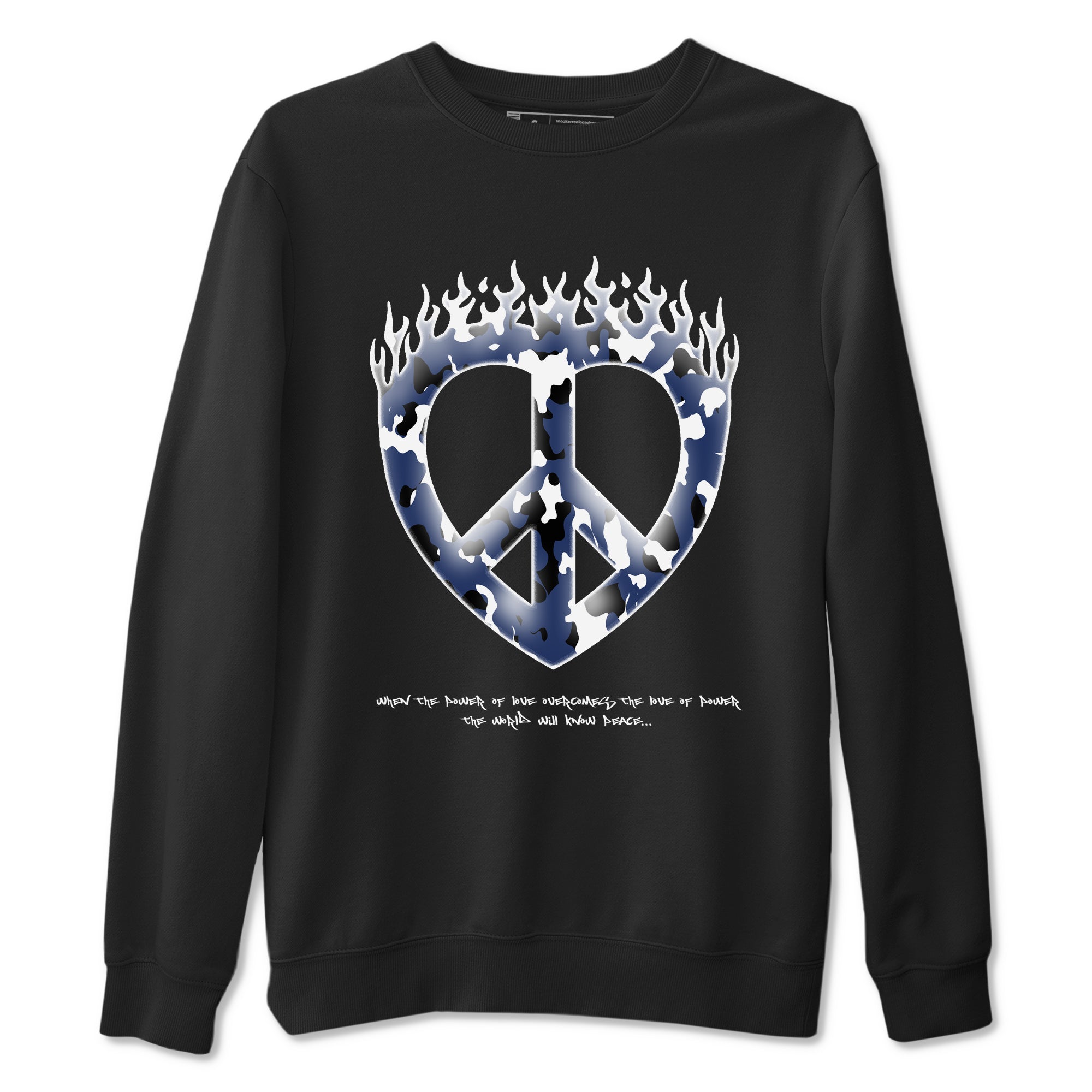 Love Peace snkmatch Tees - Air Jordan 1 Midnight Navy