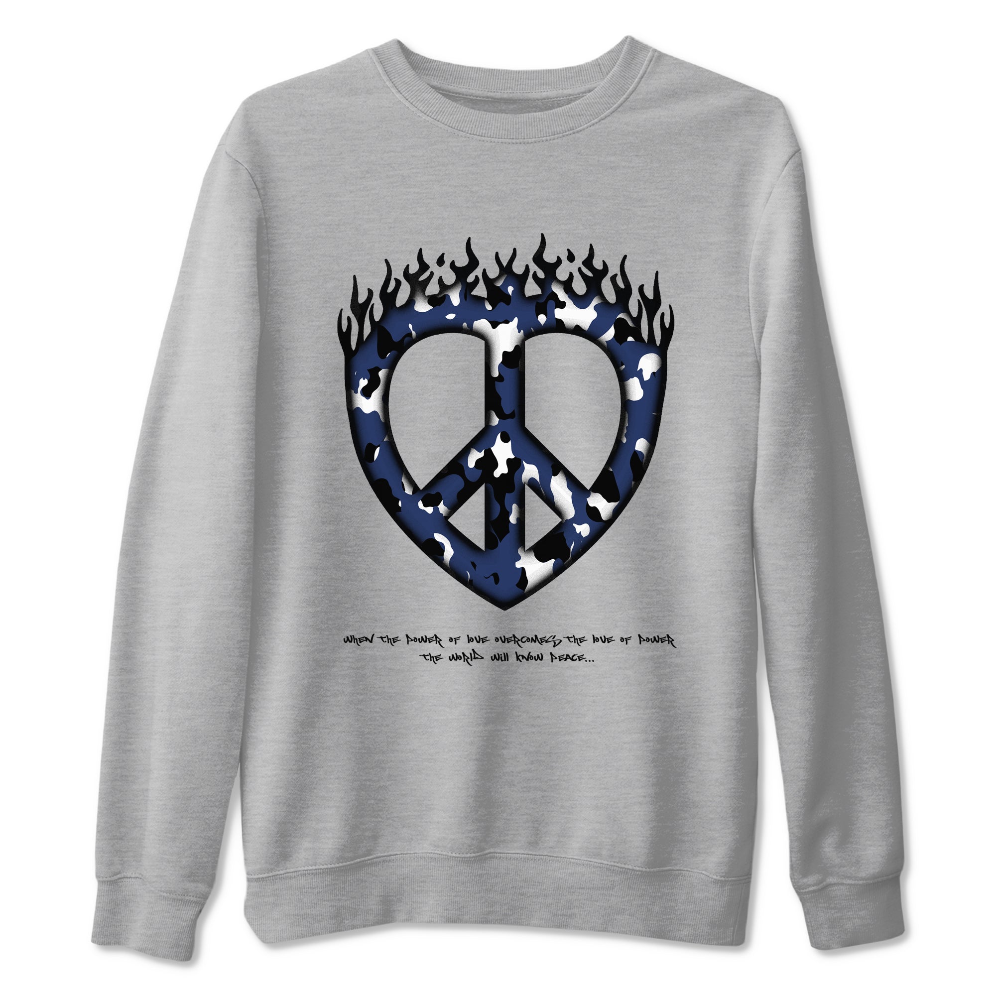 Love Peace snkmatch Tees - Air Jordan 1 Midnight Navy