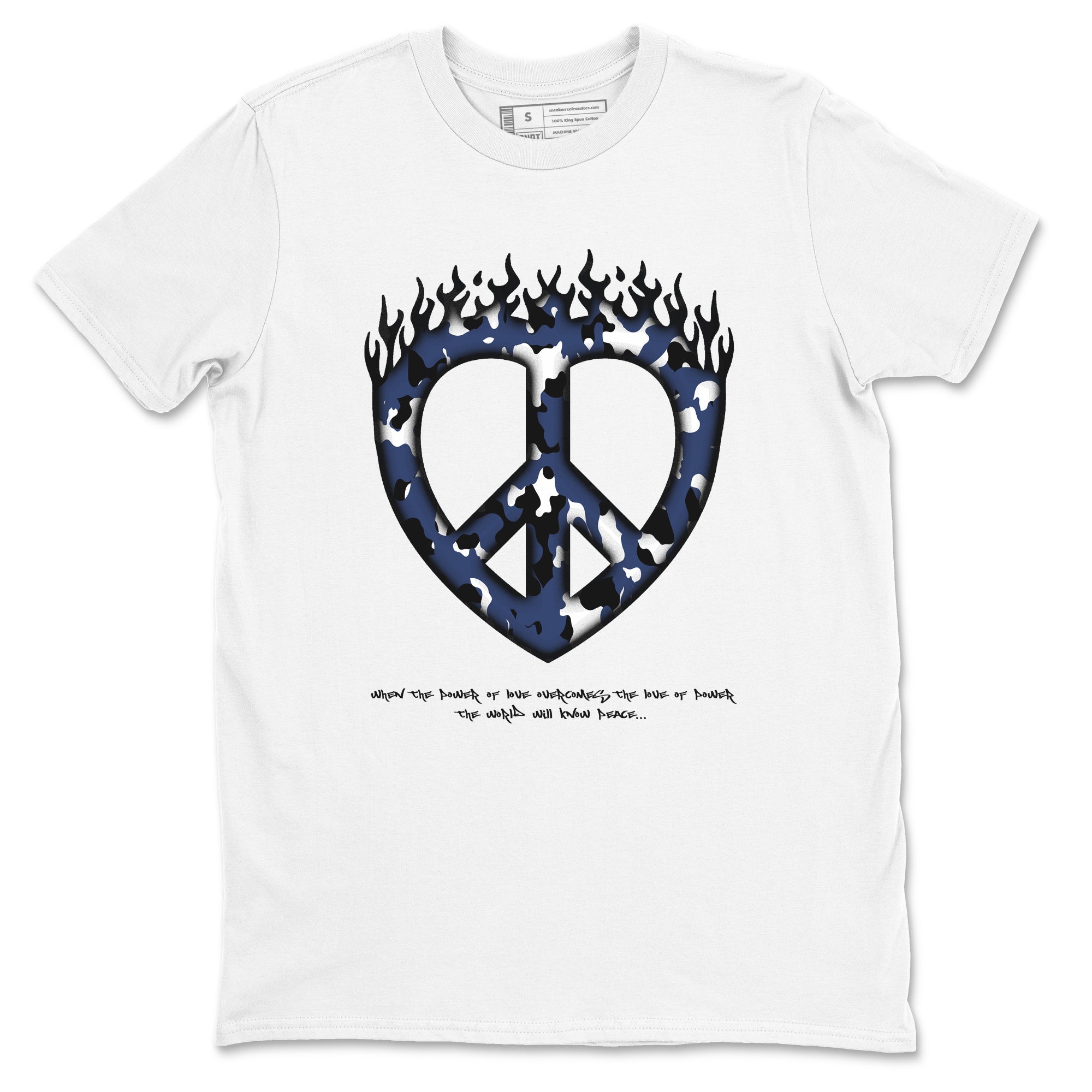 Love Peace snkmatch Tees - Air Jordan 1 Midnight Navy