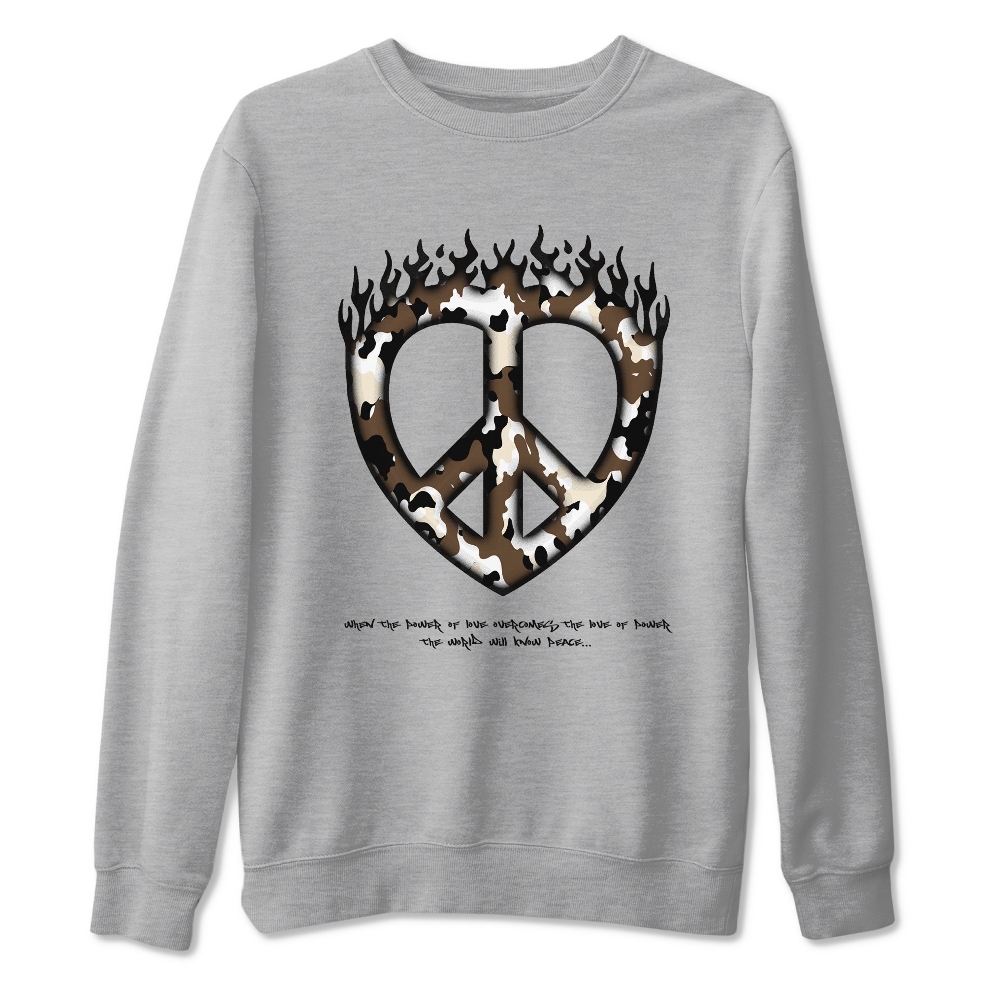 Love Peace snkmatch Tees - Air Jordan 1 Mocha