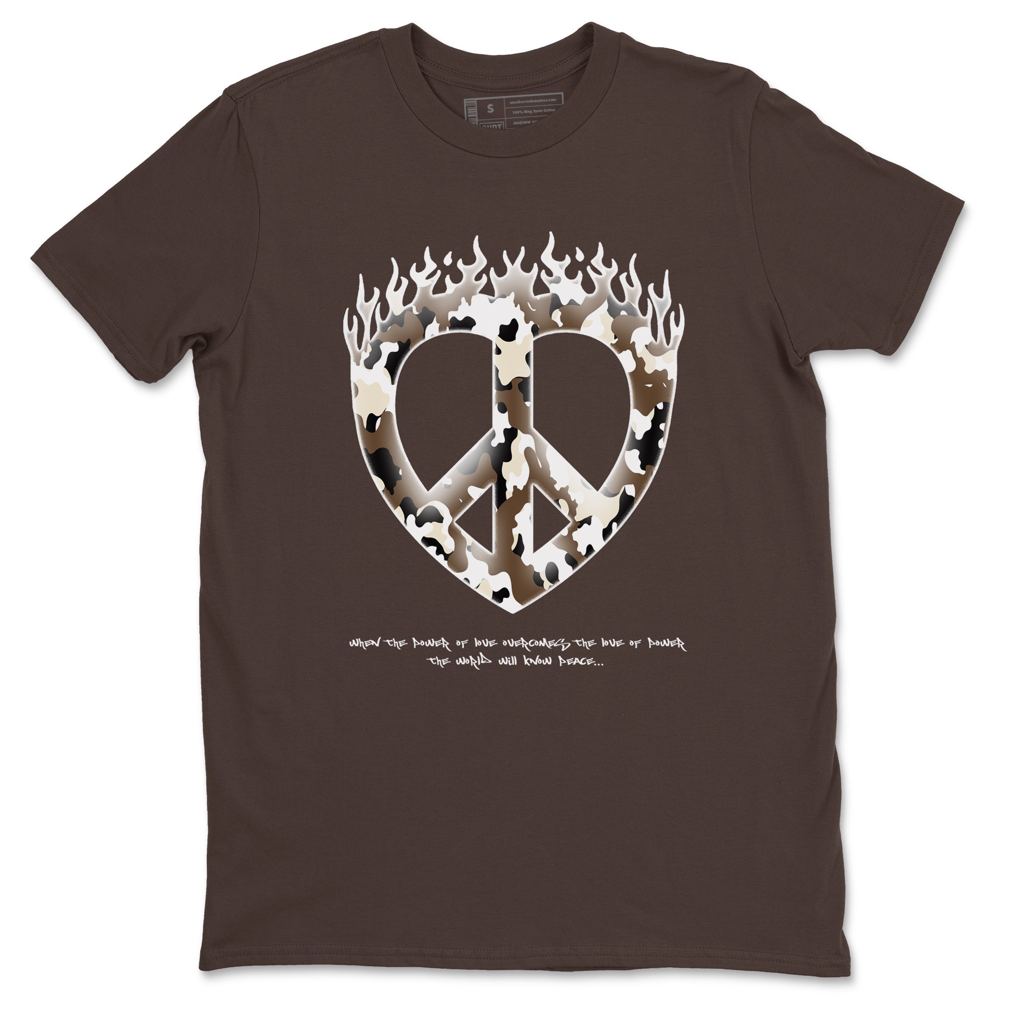 Love Peace snkmatch Tees - Air Jordan 1 Mocha
