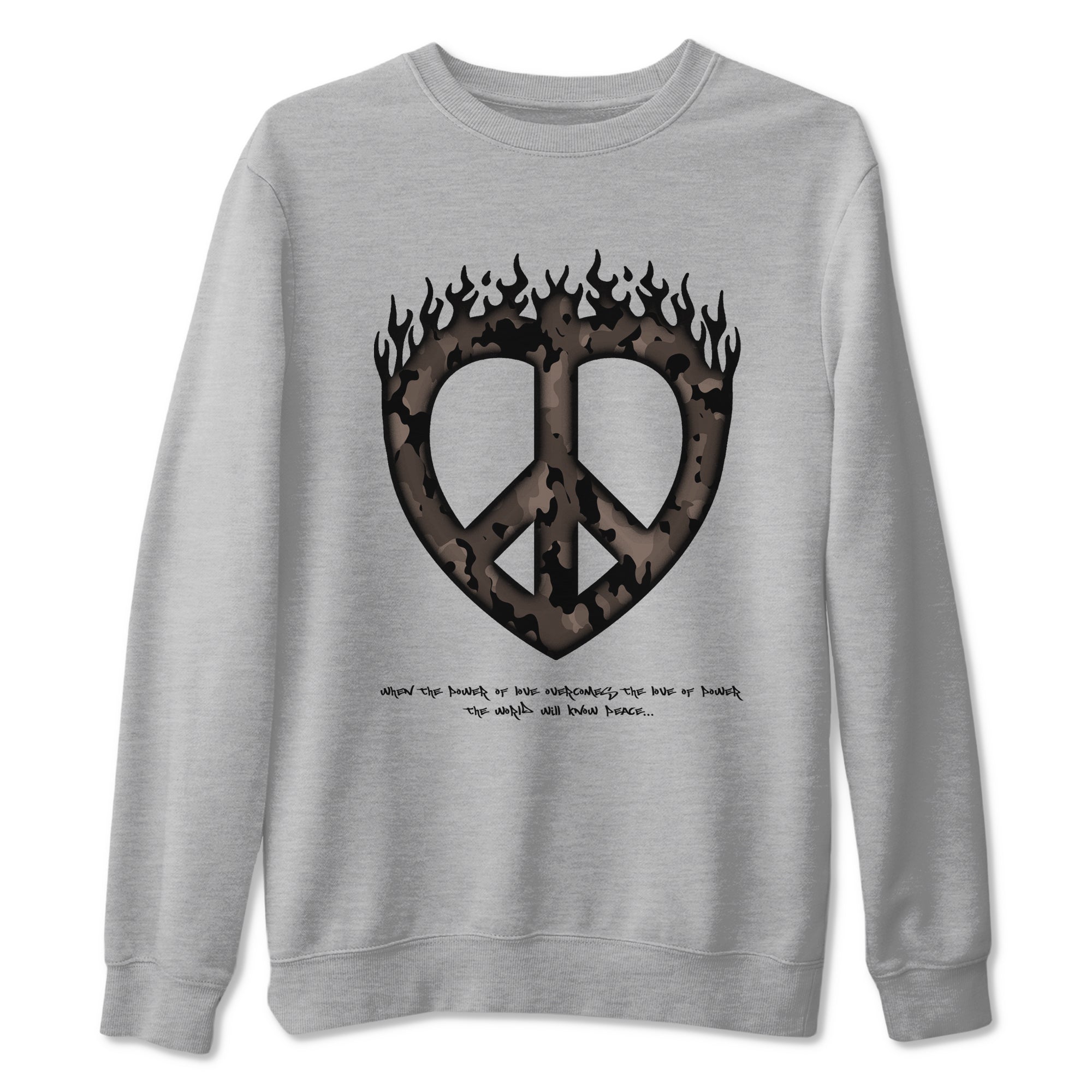Love Peace snkmatch Tees - Air Jordan 1 Travis Scott Velvet Brown