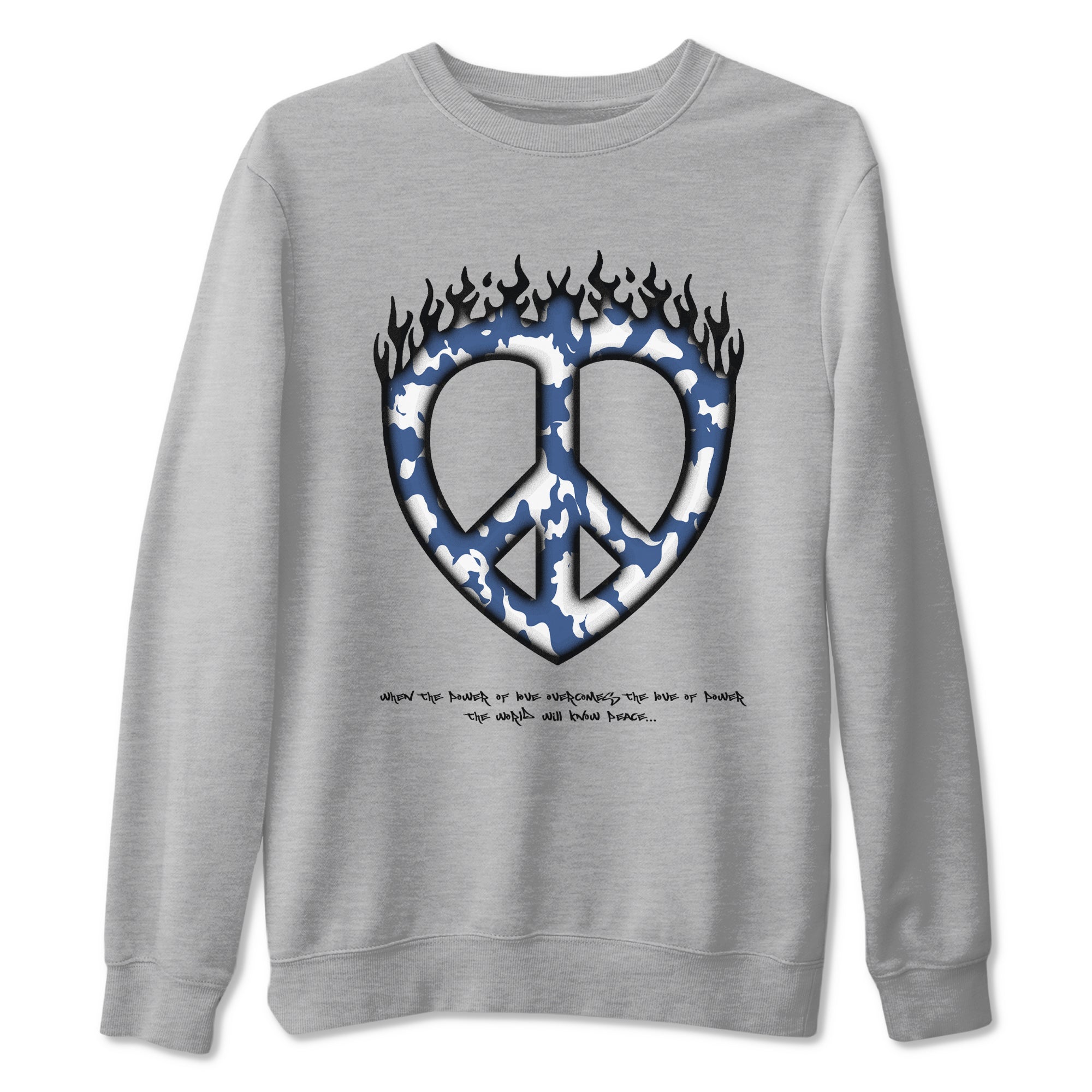 Love Peace snkmatch Tees - Air Jordan 11 Diffused Blue