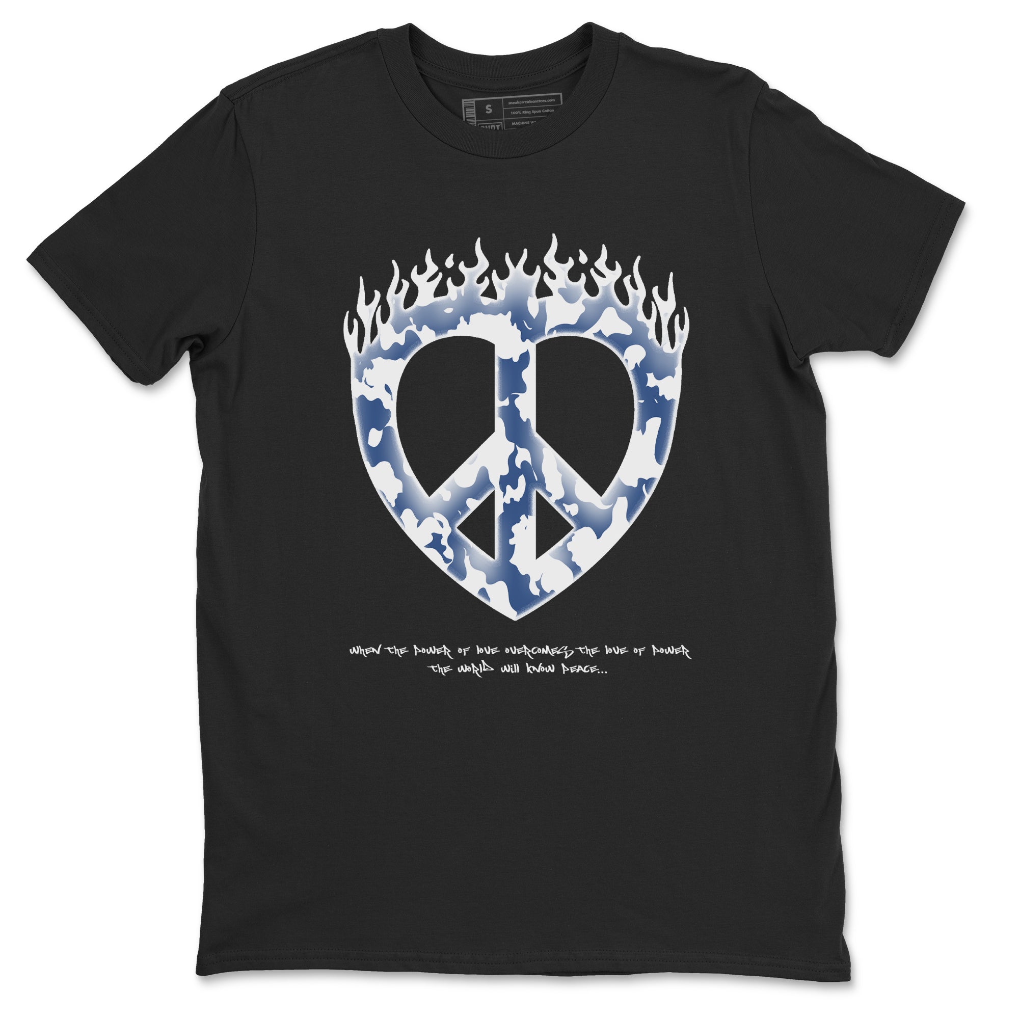 Love Peace snkmatch Tees - Air Jordan 11 Diffused Blue