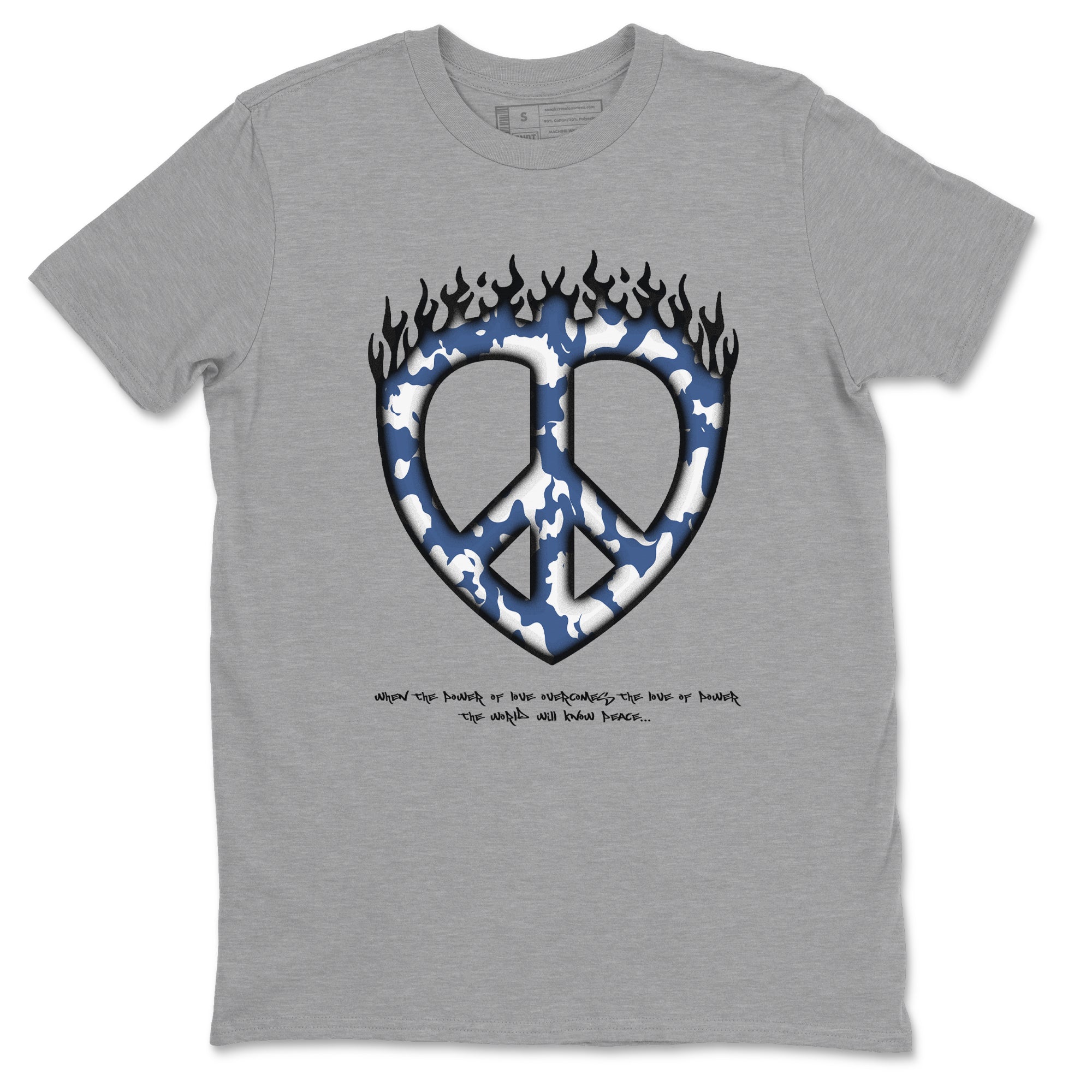 Love Peace snkmatch Tees - Air Jordan 11 Diffused Blue