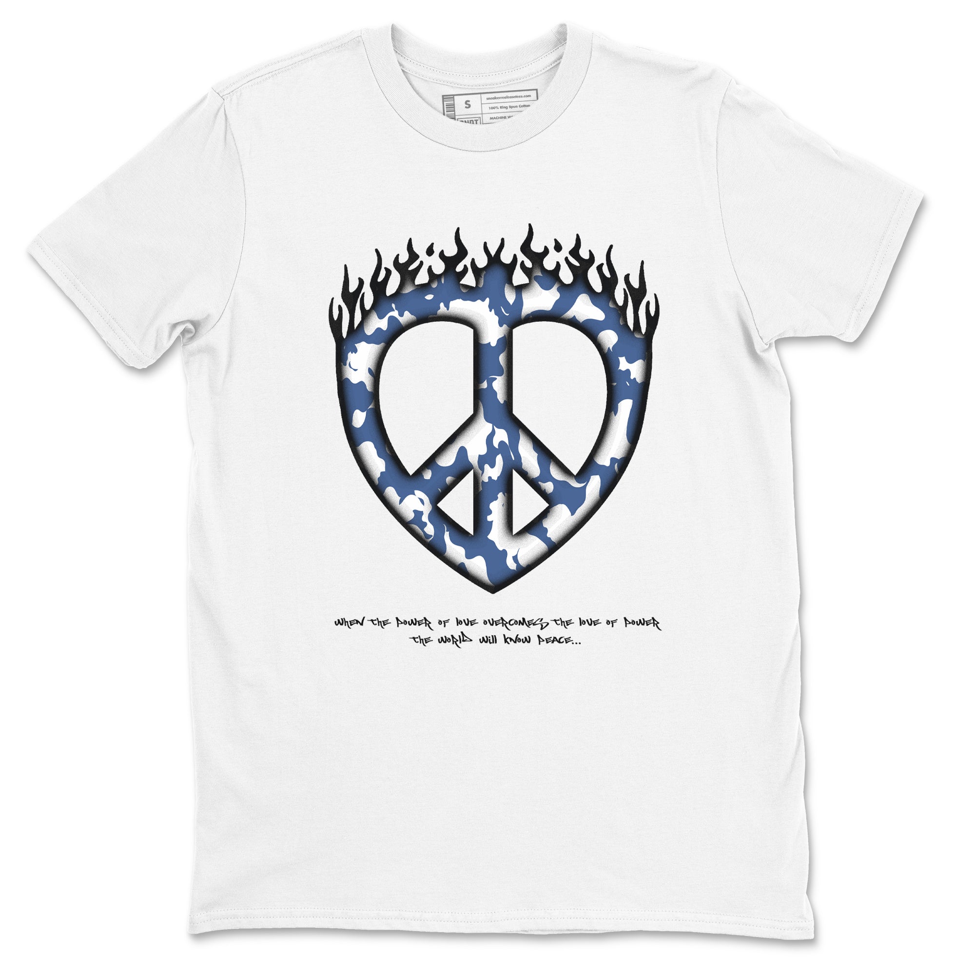 Love Peace snkmatch Tees - Air Jordan 11 Diffused Blue