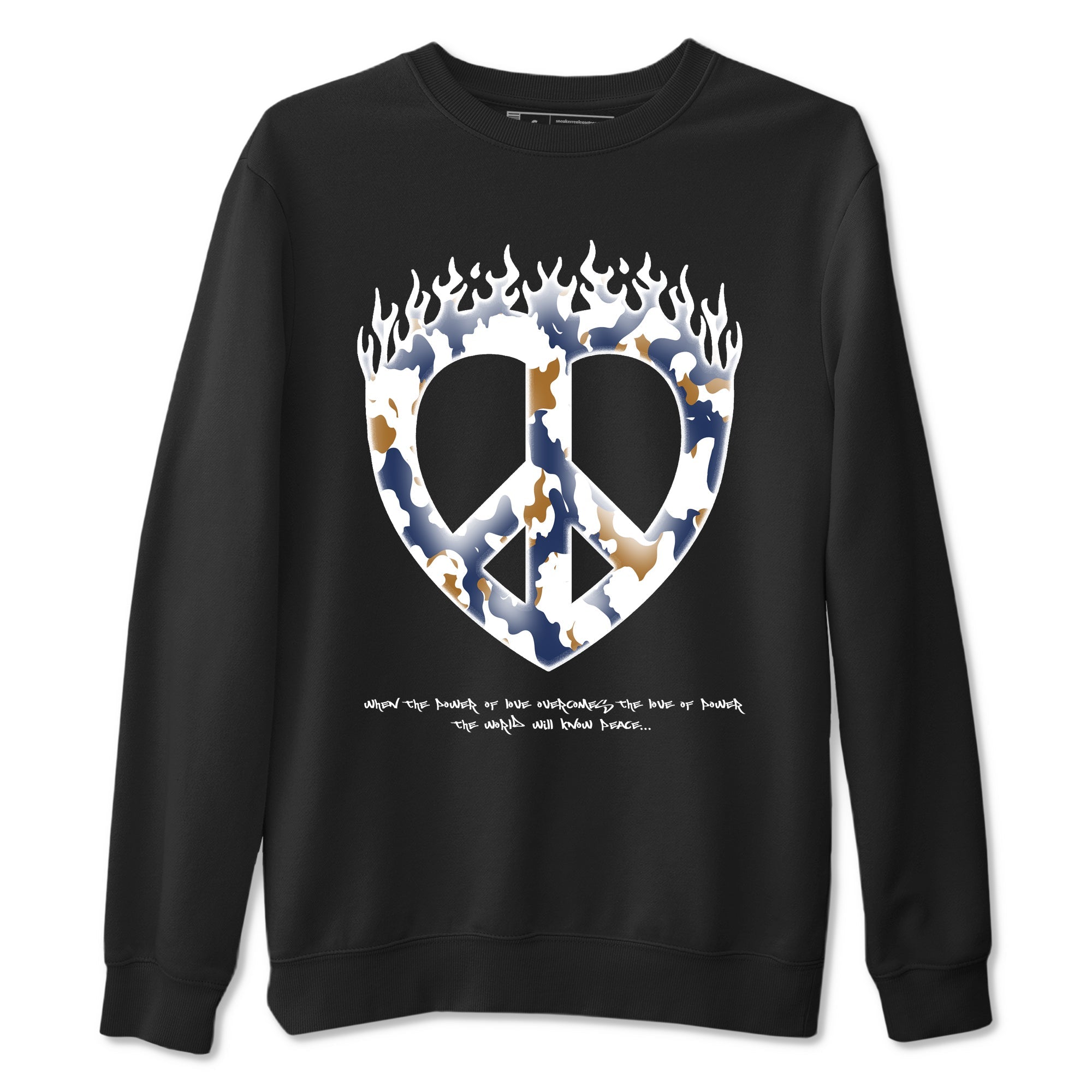 Love Peace snkmatch Tees - Air Jordan 13 Midnight Navy