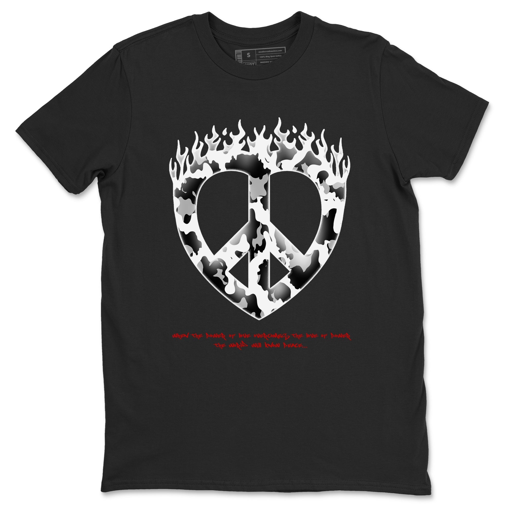 Love Peace snkmatch Tees - Air Jordan 14 Black Toe