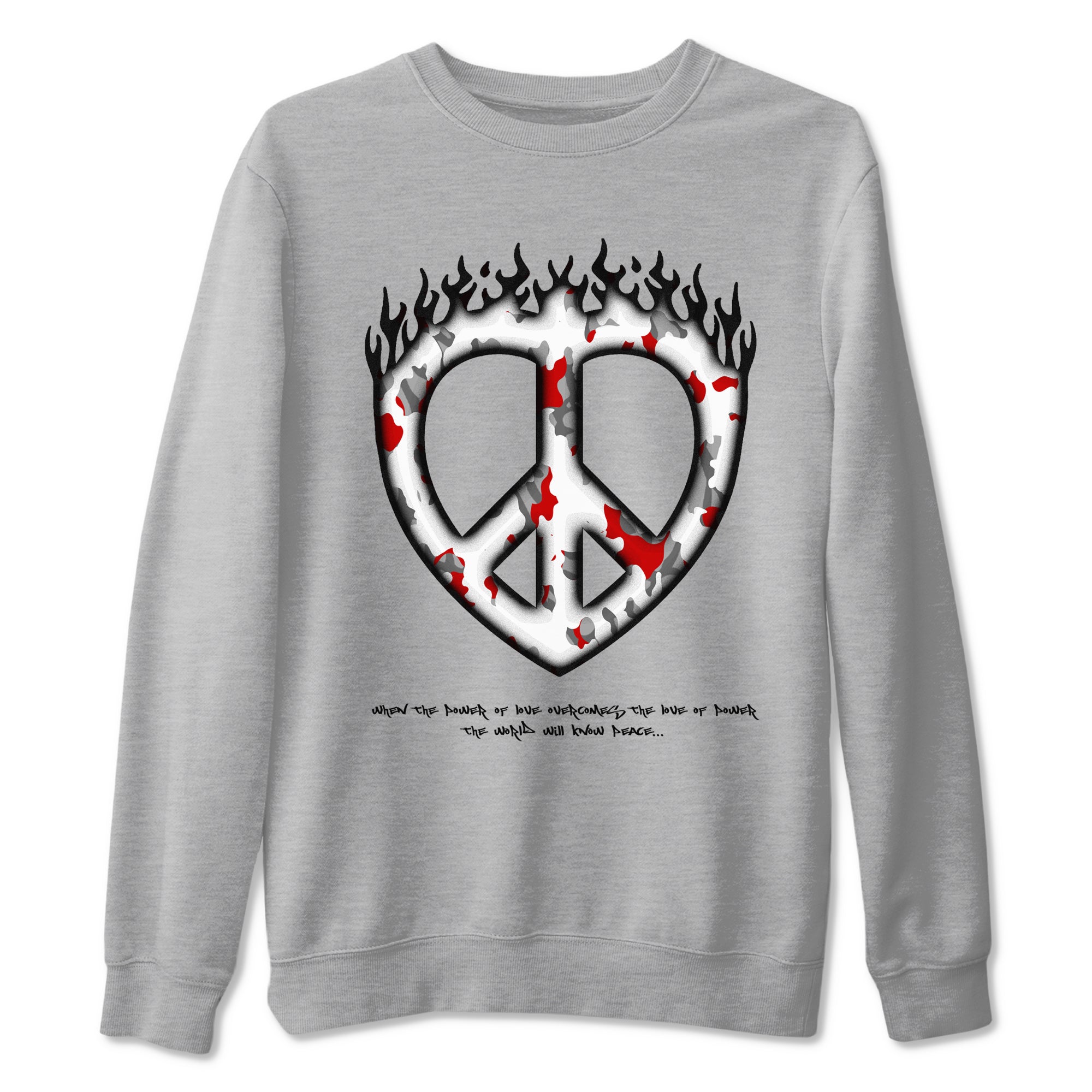 Love Peace snkmatch Tees - Air Jordan 3 Cement Grey